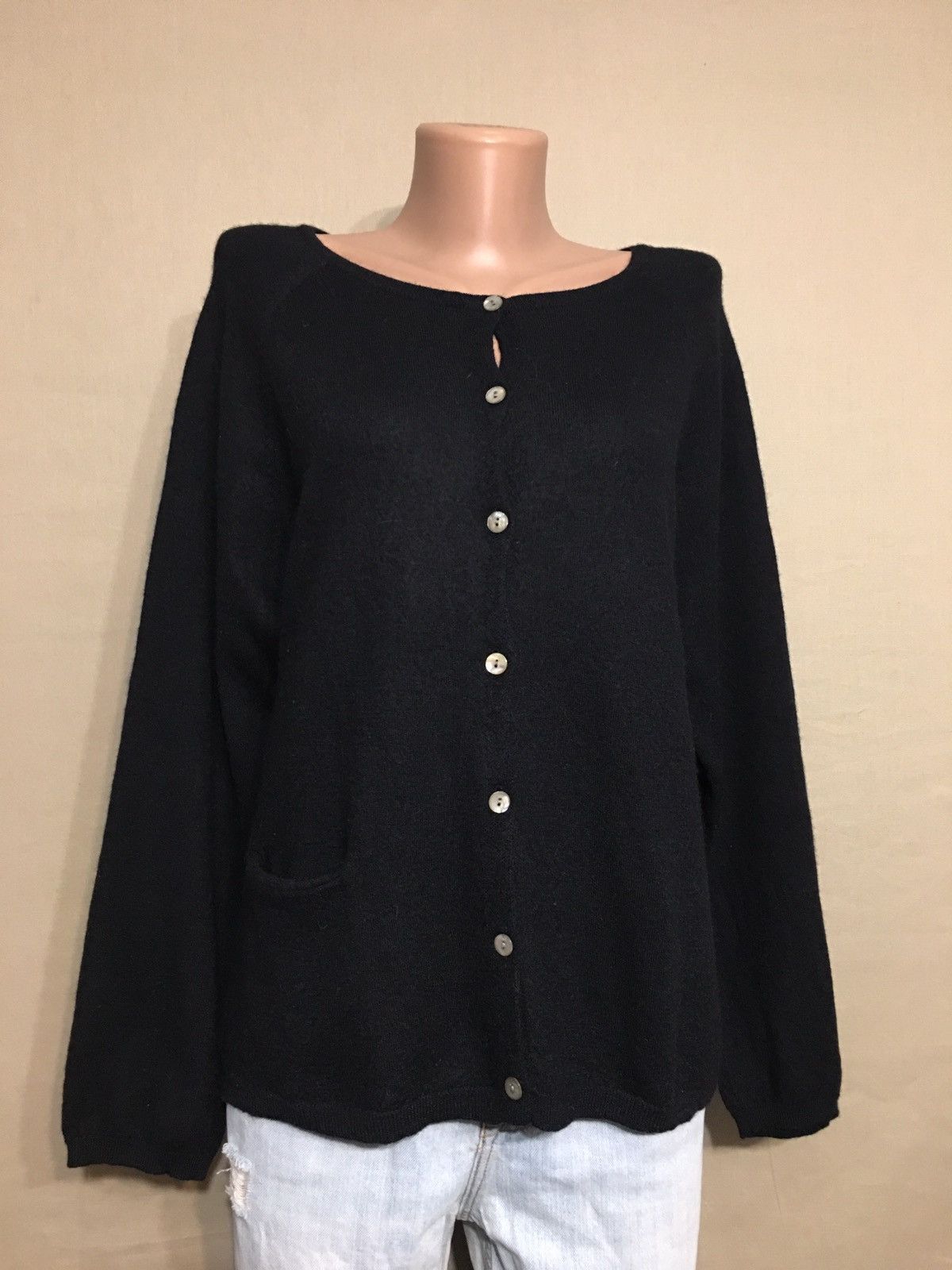 Gudrun Sjoden Gurdun Sjoden Black Organic Wool Cardigan Sweater XL Size XL / US 12-14 / IT 48-50 - 2 Thumbnail