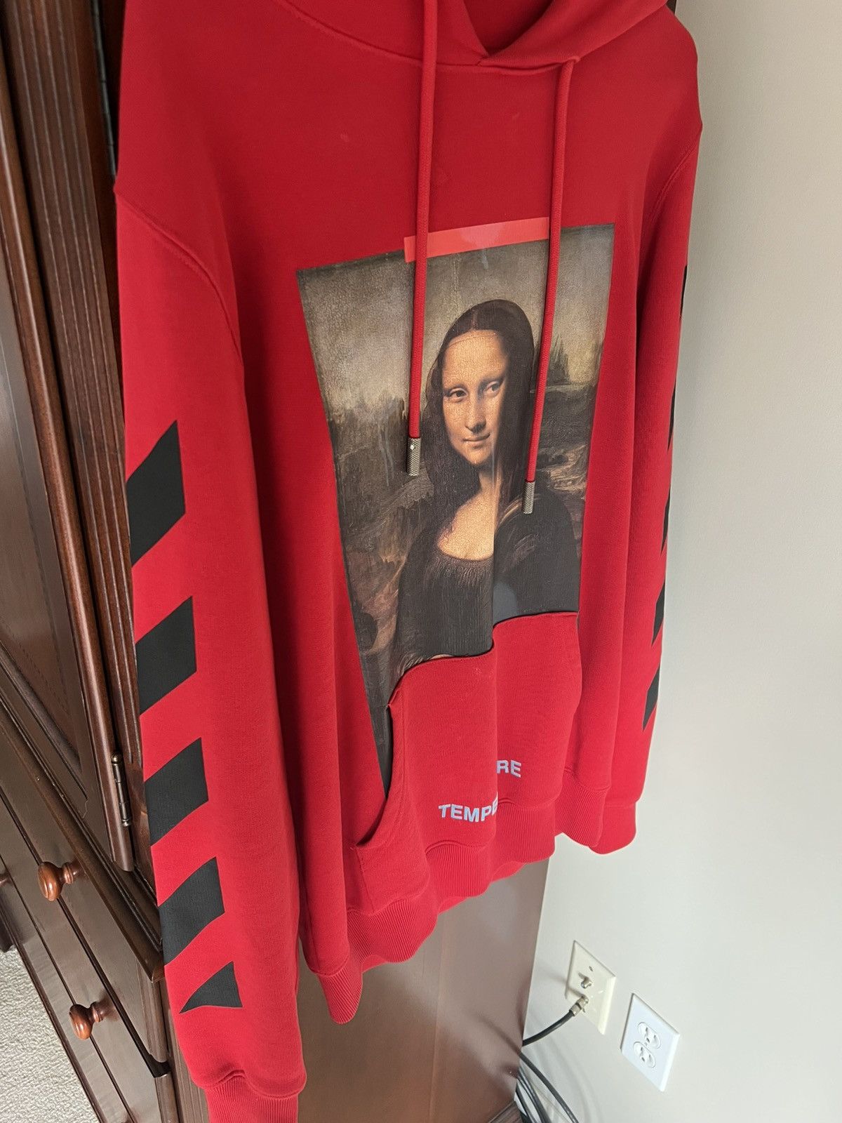 Off-White Off White Red Mona Lisa Hoodie Size US XXS / EU 40 - 3 Thumbnail