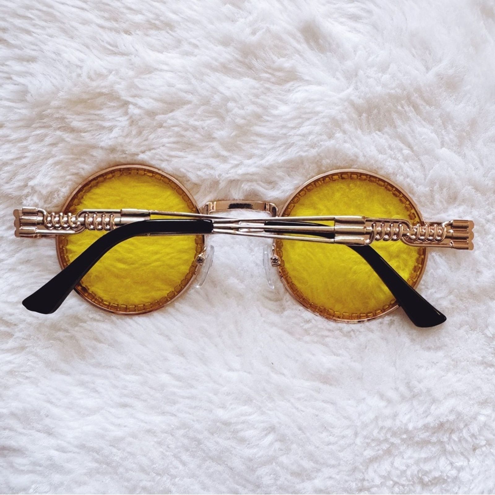 Other Kate Clear Yellow Round Sunglasses Size ONE SIZE - 13 Thumbnail