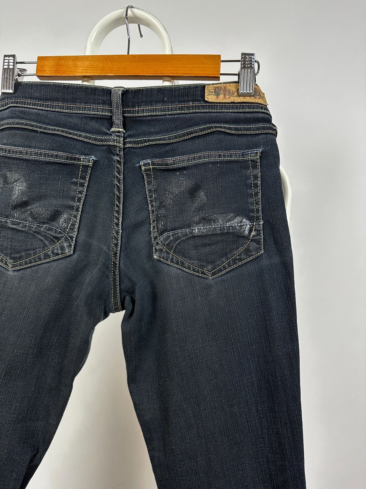 Evisu Vintage Evisu x Puma Y2K Flared Denim Jeans Pants Size 26" / US 2 / IT 38 - 8 Thumbnail