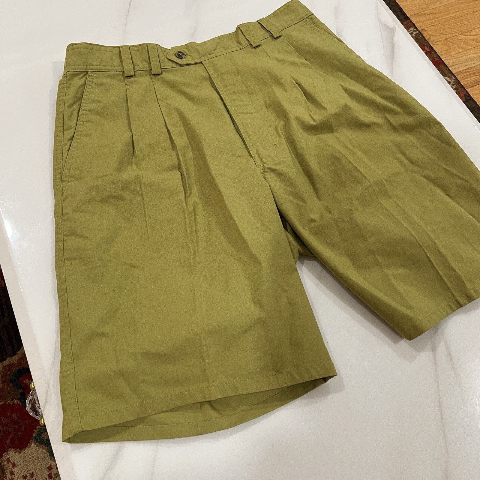 Bugle Boy Bugle Boy Original Shorts 32 Men's VTG Olive Green Pleated Size US 32 / EU 48 - 2 Thumbnail