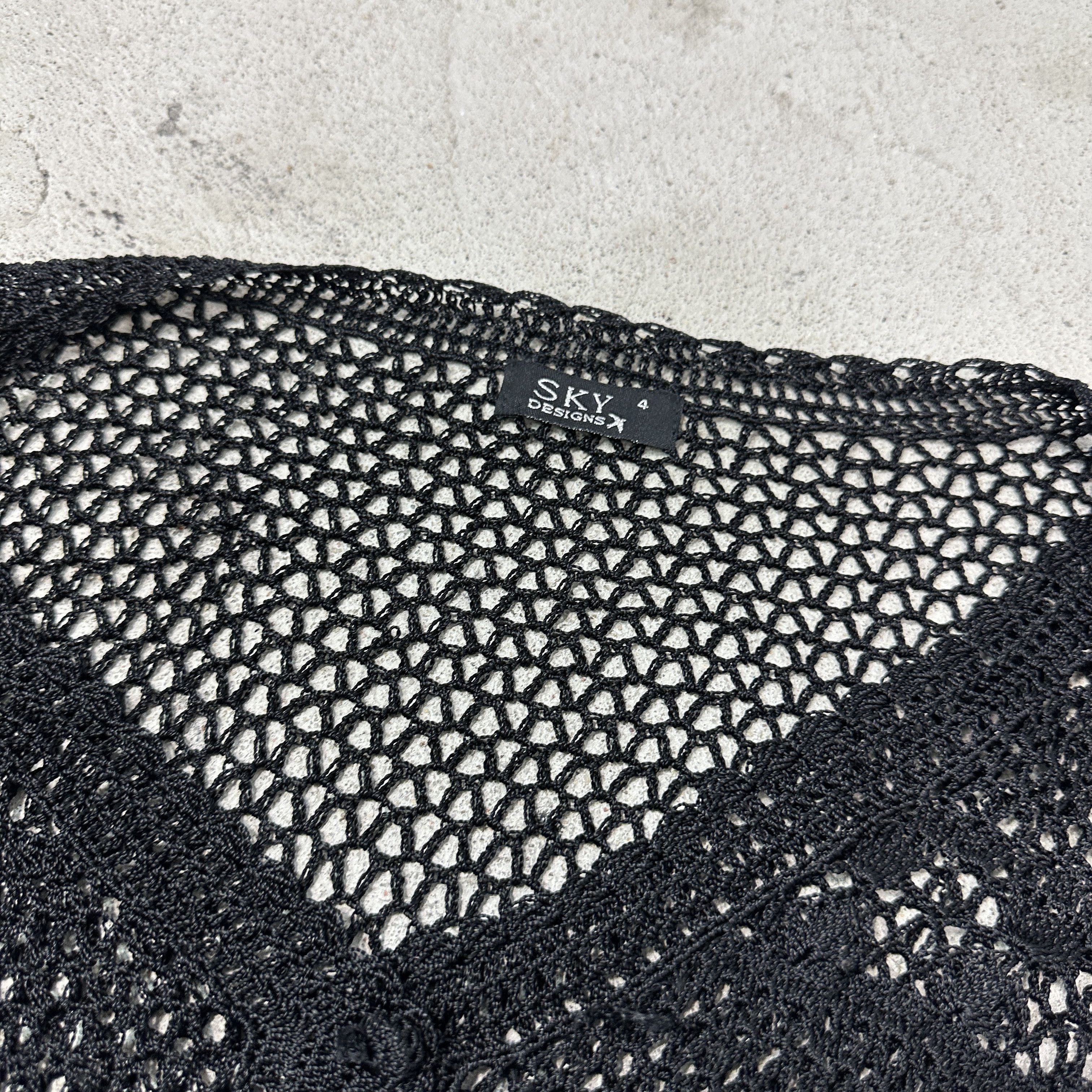 Vintage Vintage Avant Garde Crochet Fairy Mesh Viscose Cardigan Y2K Size L / US 10 / IT 46 - 3 Thumbnail
