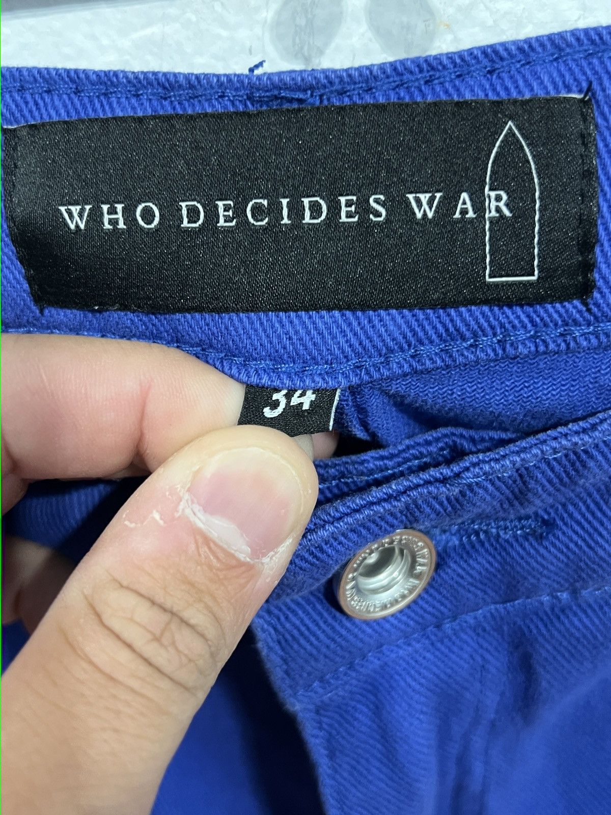 Who Decides War Who Decides War Patched Arch Carpenter Blue Jeans Size US 34 / EU 50 - 3 Thumbnail