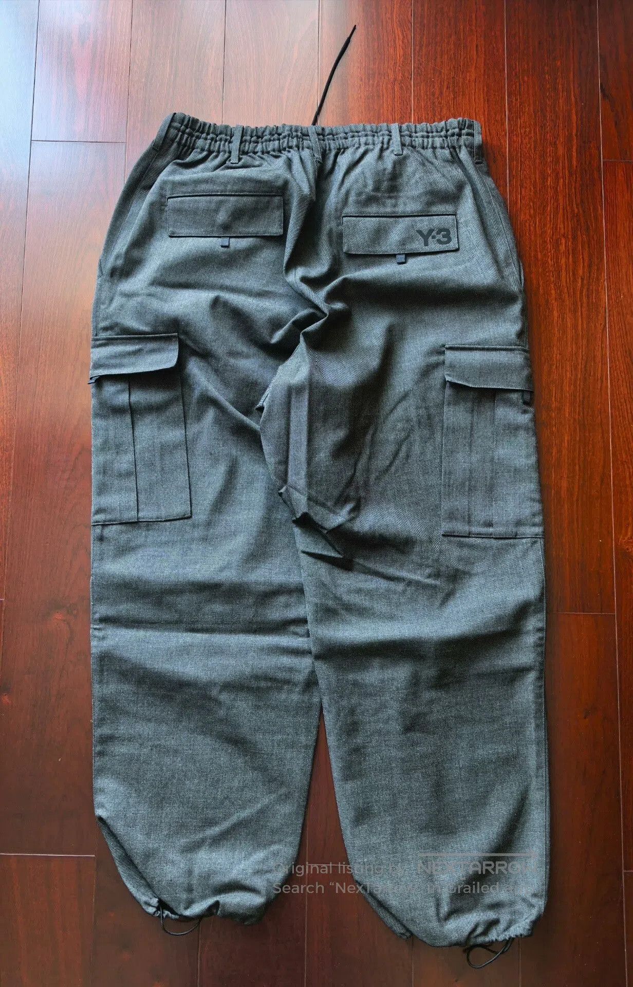 Y-3 Y-3 Wool Cargo Pants in Dark Gray. Size US 42 / EU 58 - 3 Thumbnail