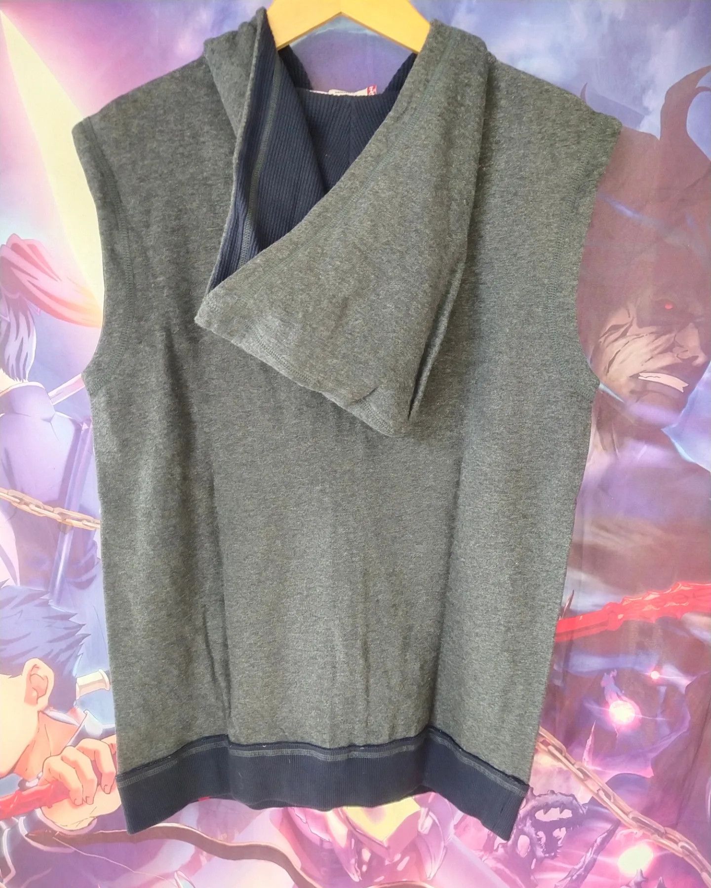 Levi's Vintage Clothing 2000s Levi’s Jeans Sleeveless Zip Hoodie Grey Size US M / EU 48-50 / 2 - 4 Thumbnail