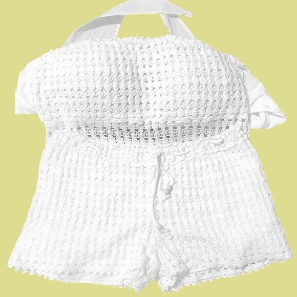 Other Cotton Nature Crochet Halter Top and Shorts Size XXL Size ONE SIZE - 1 Thumbnail