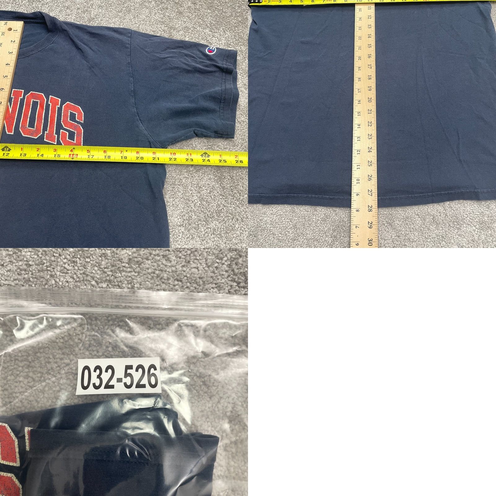 Champion Champion University Of Illinois Graphic T-Shirt Mens Large Navy Blue Crew Tee Size US L / EU 52-54 / 3 - 8 Thumbnail