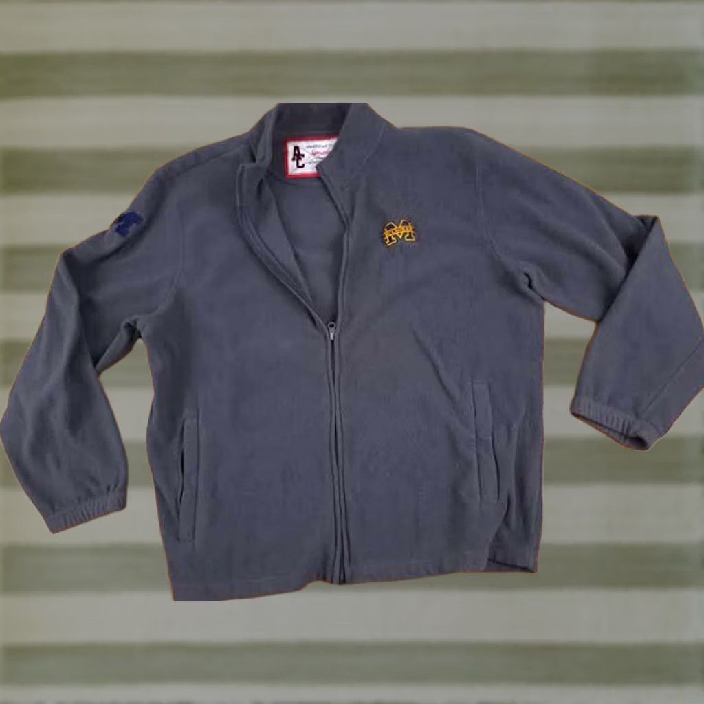 X-LARGE Michigan Wolverines Full Zip Embroidered Fleece Sweatshirt XL Men Grey Size US XL / EU 56 / 4 - 1 Thumbnail