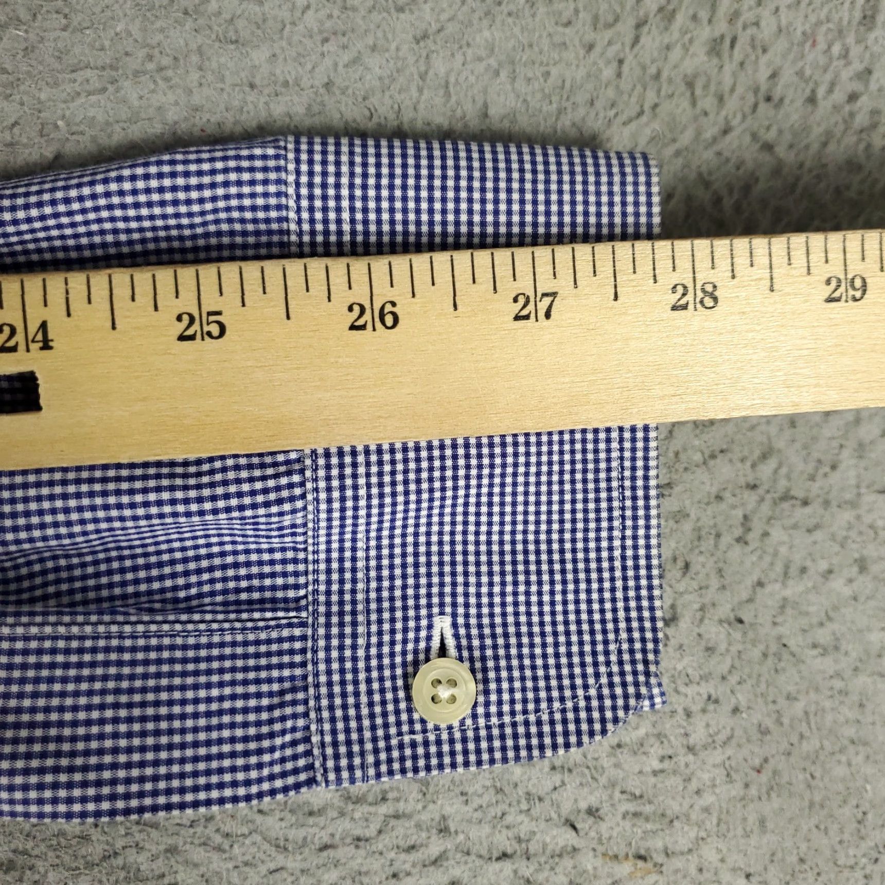 Brooks Brothers Brooks Brothers Dress Shirt Men’s 16.5 Blue Plaid Button-Down Long Sleeve Regular Fit Size 42R - 6 Thumbnail