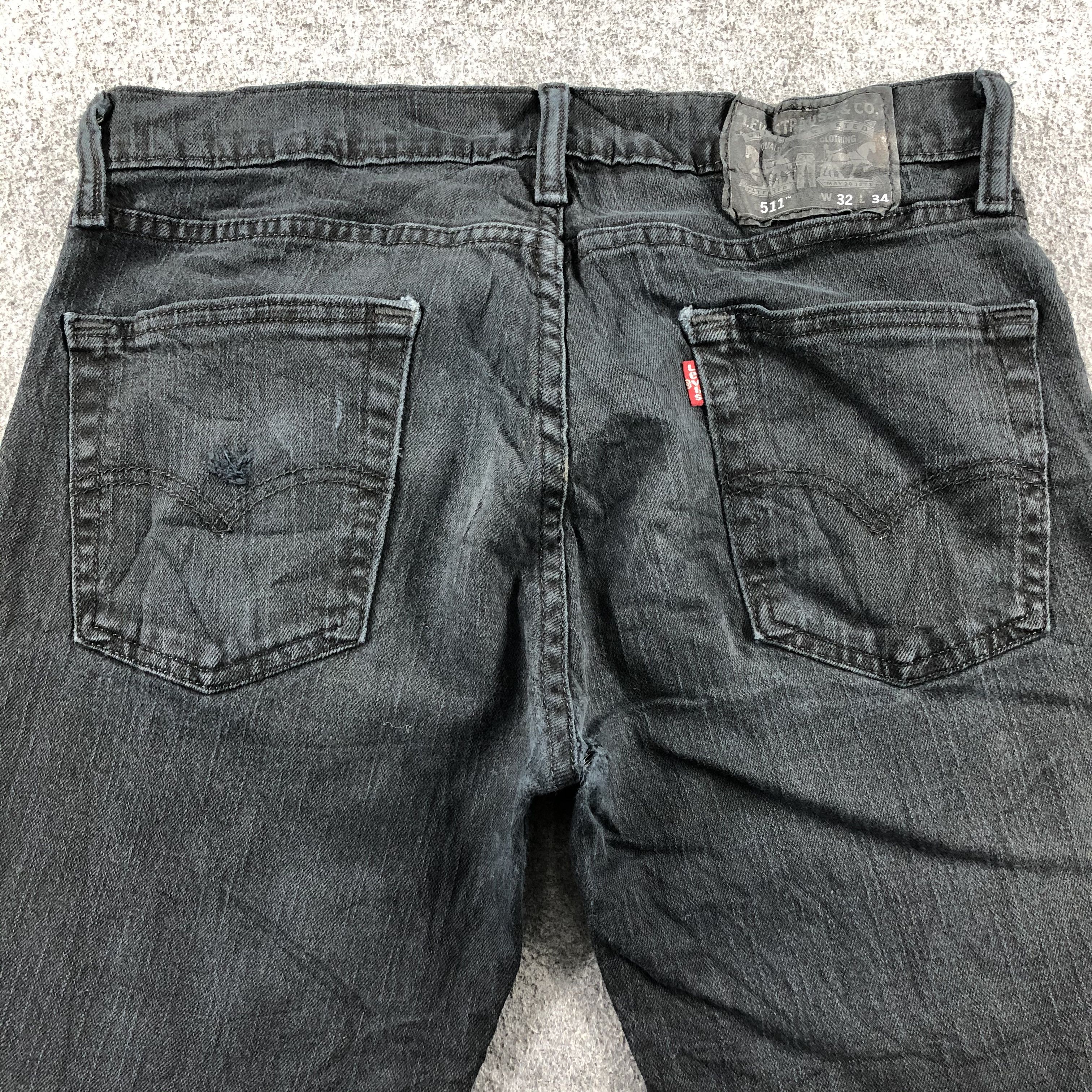 Levi's Vintage Faded Black Levis 511 Jeans-J2635 Size US 31 - 4 Thumbnail