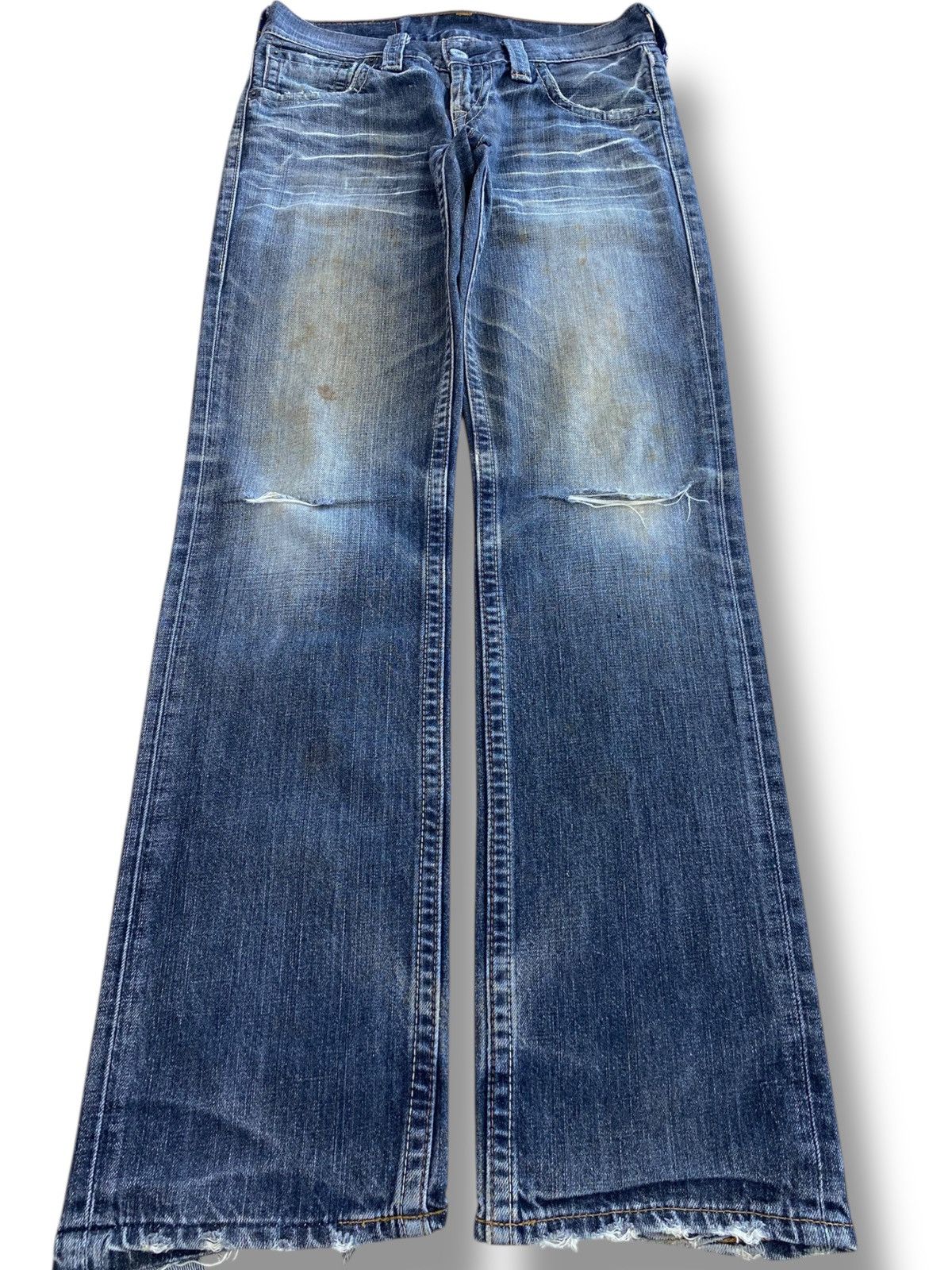 Levi's Levi’s_ Whiskered Mud Wash Straight Leg Style Jeans Size US 32 / EU 48 - 1 Thumbnail