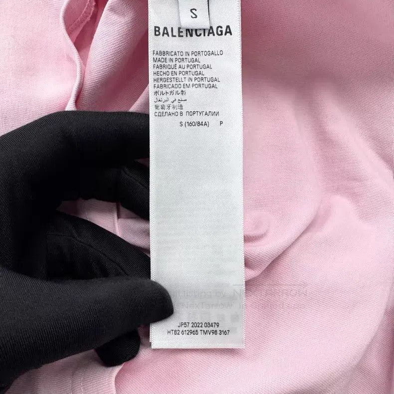 Balenciaga Balenciaga Light Pink Crown Wheat Short Sleeve Size US S / EU 44-46 / 1 - 4 Thumbnail