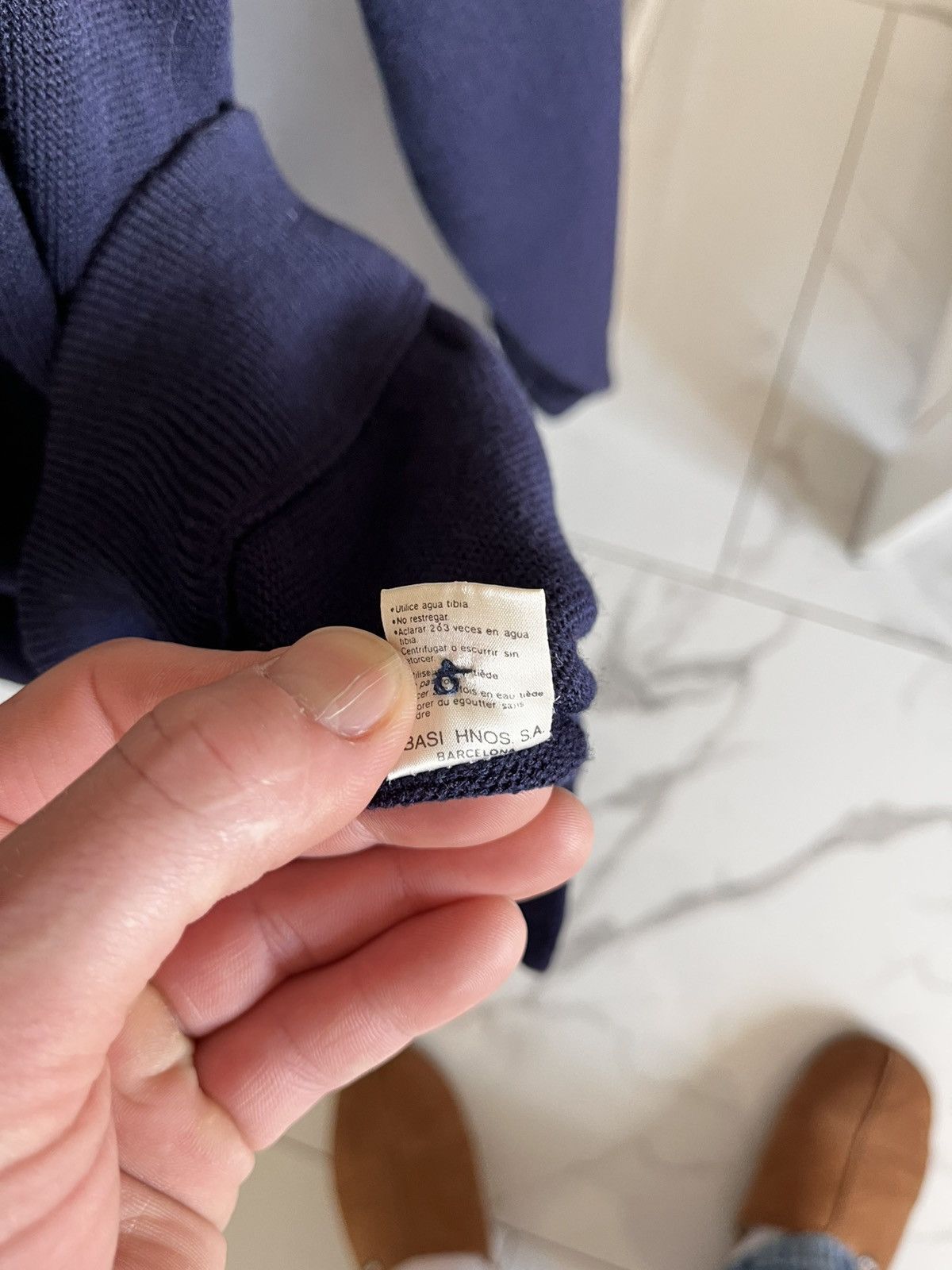 Lacoste Vintage Lacoste Navy Cardigan 90s Classic Logo Made in Spain Size US XL / EU 56 / 4 - 14 Thumbnail