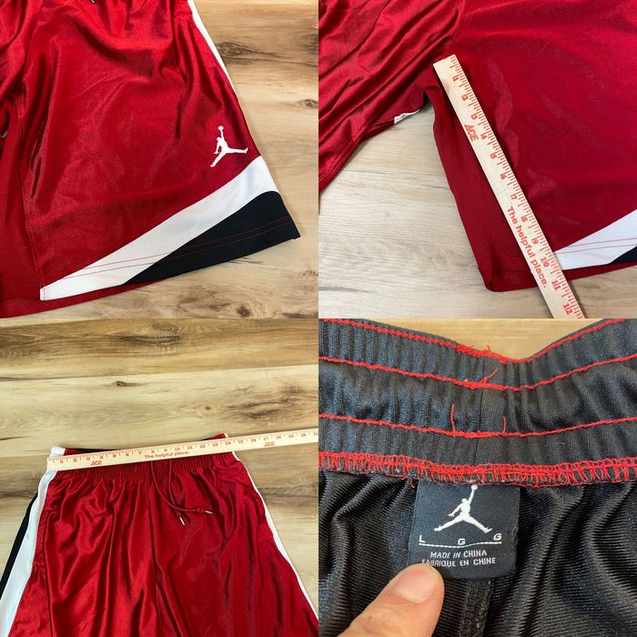 Nike, Shorts, Jordan Nike Basketball Dazzle Shorts Silky Black Red Large