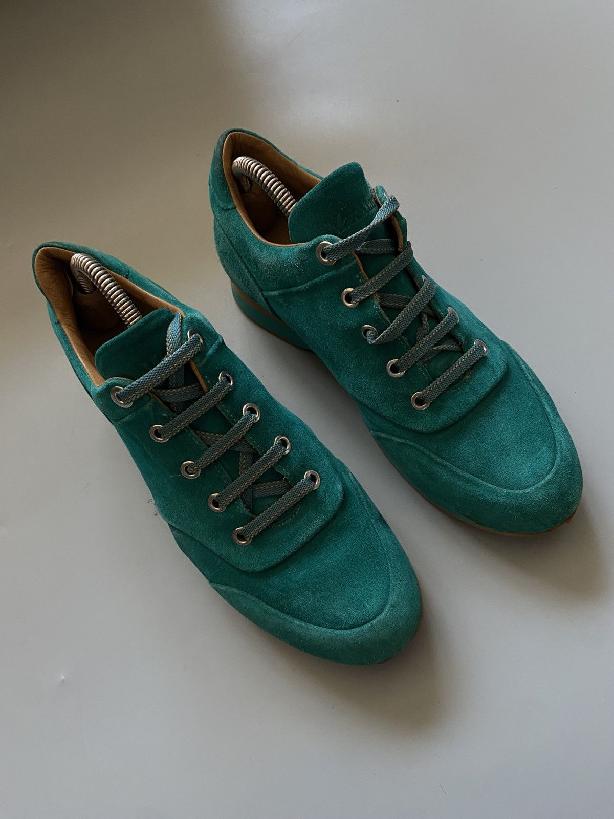 Max Mara Max Mara suede shoes green sneakers Size US 9 / IT 39 - 3 Thumbnail