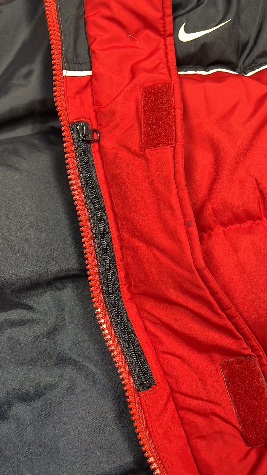 Nike × Vintage 00s Vintage Nike Mini Swoosh Y2K Duck Down Puffer Jacket Size US M / EU 48-50 / 2 - 8 Thumbnail