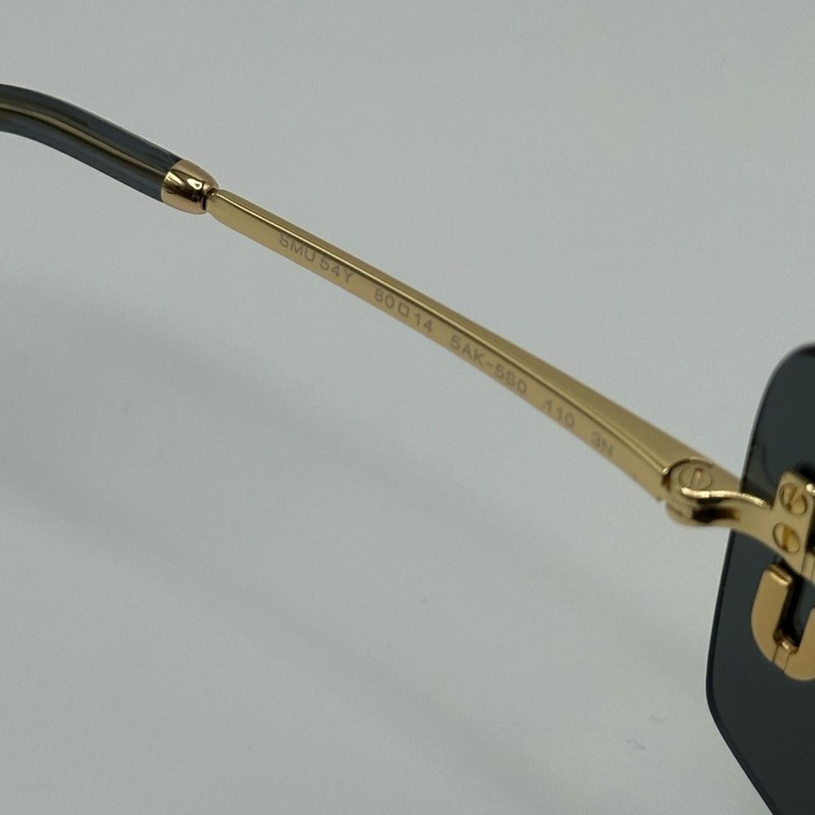 Miu Miu NEW MIU MIU MU54YS 5AK5S0 Gold/Dark Grey Women Sunglasses Size ONE SIZE - 8 Thumbnail