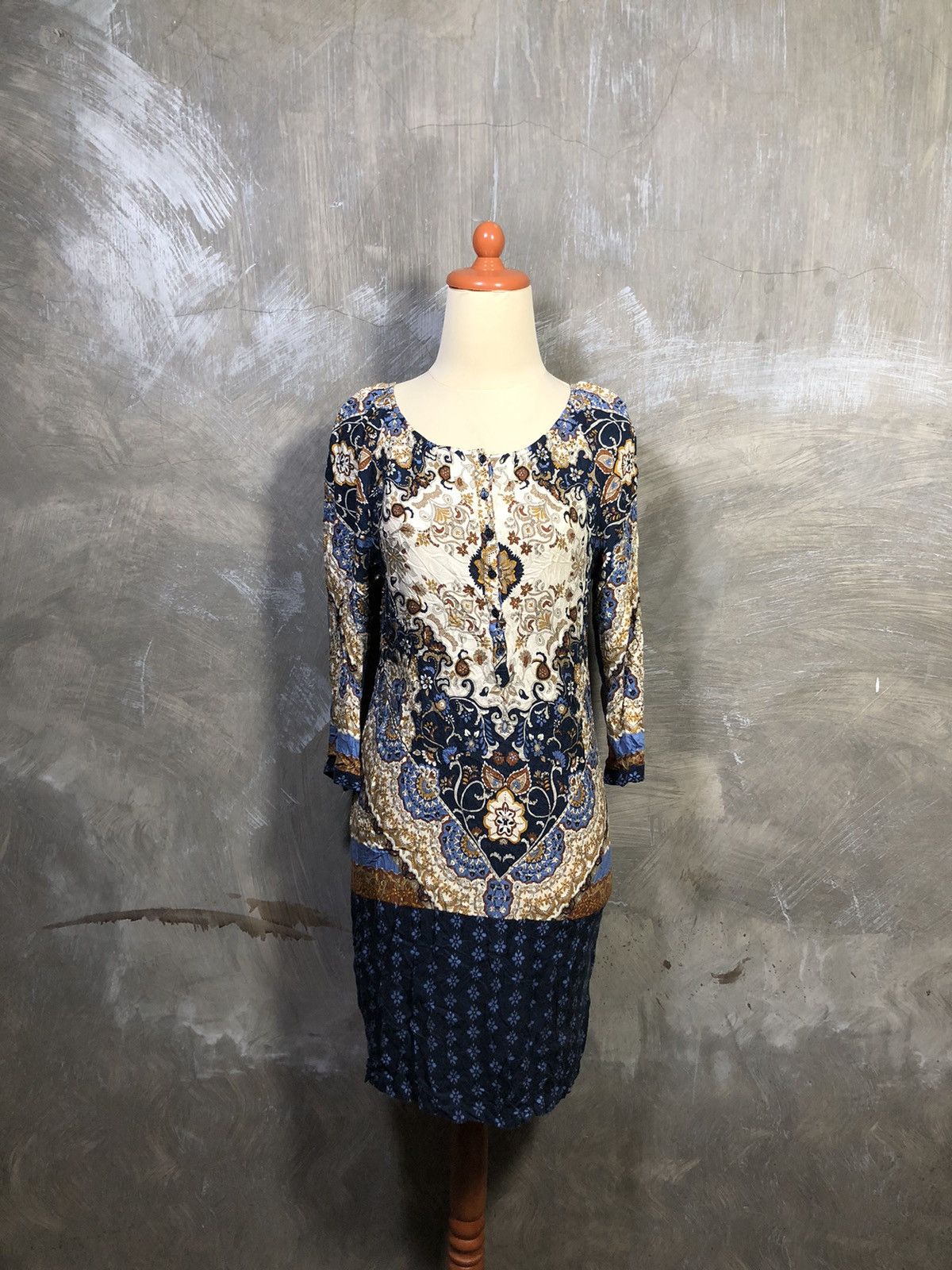 Massimo Dutti Massimo Dutti Vintage Pattern Midi Dress Size S / US 4 / IT 40 - 10 Thumbnail