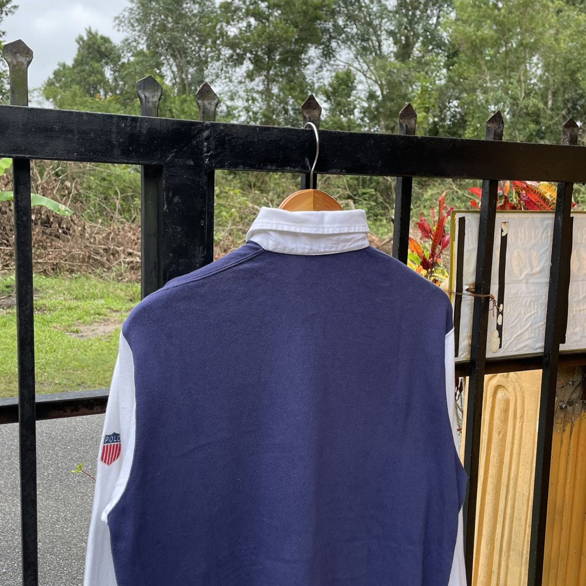 Polo Ralph Lauren 🔥Vintage Polo Ralph Lauren USA Flag Polo Rugby Shirts Size US L / EU 52-54 / 3 - 3 Thumbnail