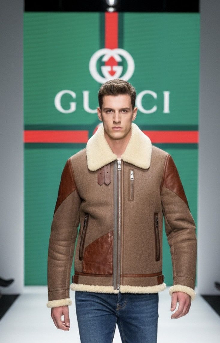 Gucci Gucci aviator flight jacket sheepskin rare military inspired Size US M / EU 48-50 / 2 - 18 Thumbnail