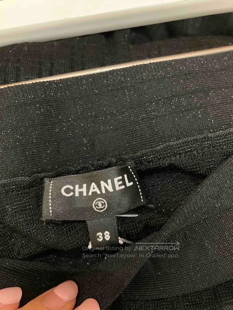 Chanel Chanel 23a Dakar black glitter trousers Size 25" / US 0 / IT 36 - 4 Thumbnail