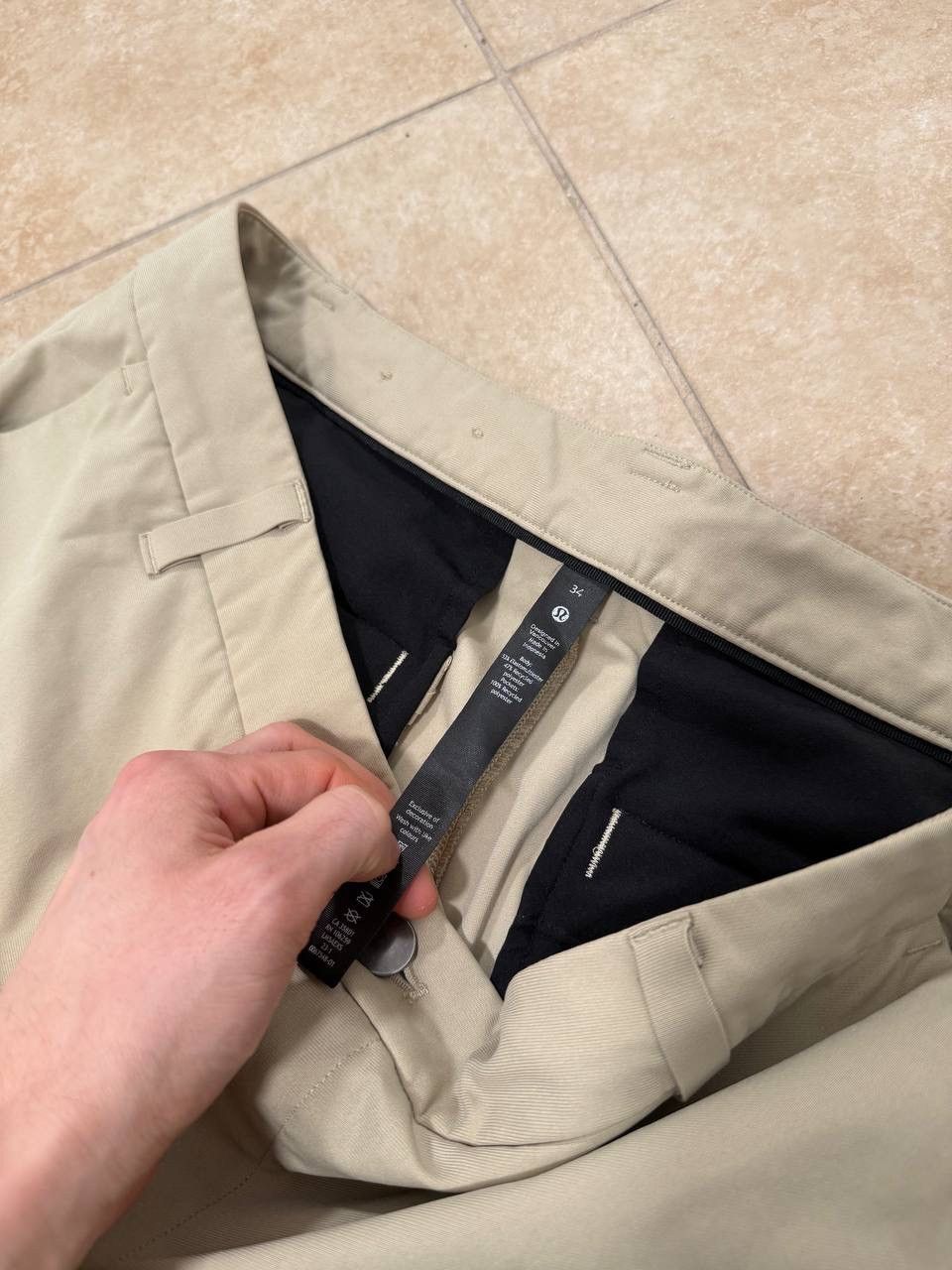 Lululemon Lululemon Khaki Pants Beige Tan men’s 34 size Size US 34 / EU 50 - 2 Thumbnail