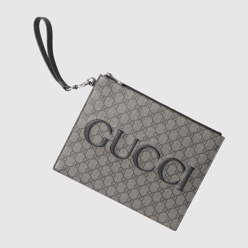 Gucci oc11z1225 Size: OS / Pouch With Strap in Beige & Black Size ONE SIZE - 7 Thumbnail