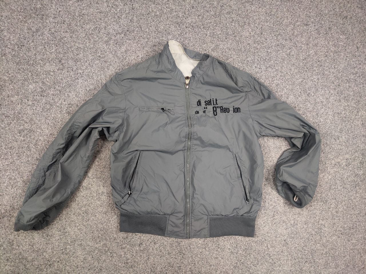 Diesel Vintage Y2K Diesel industry Logo Reversible Bomber Jacket Size US L / EU 52-54 / 3 - 13 Thumbnail