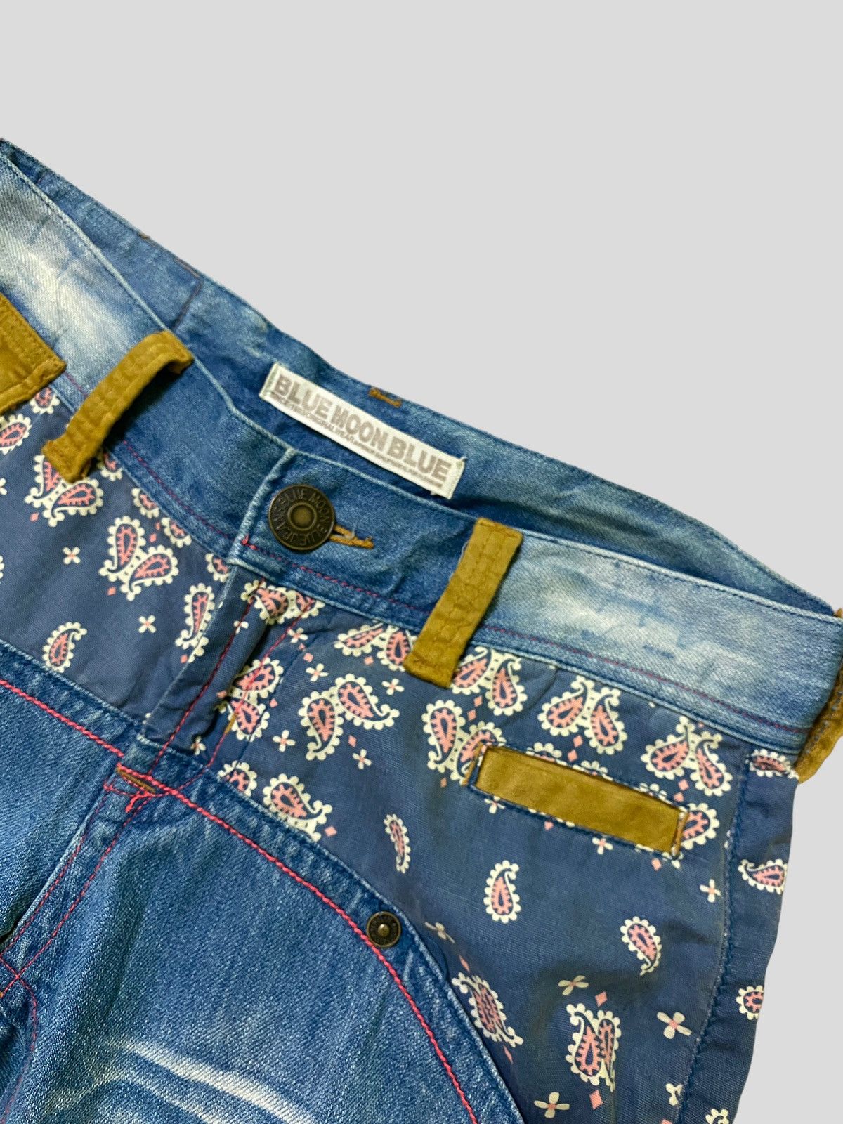Designer × Japanese Brand × Vintage Vintage Blue Moon Blue Patches Low Rise Denim Size US 30 / EU 46 - 8 Thumbnail