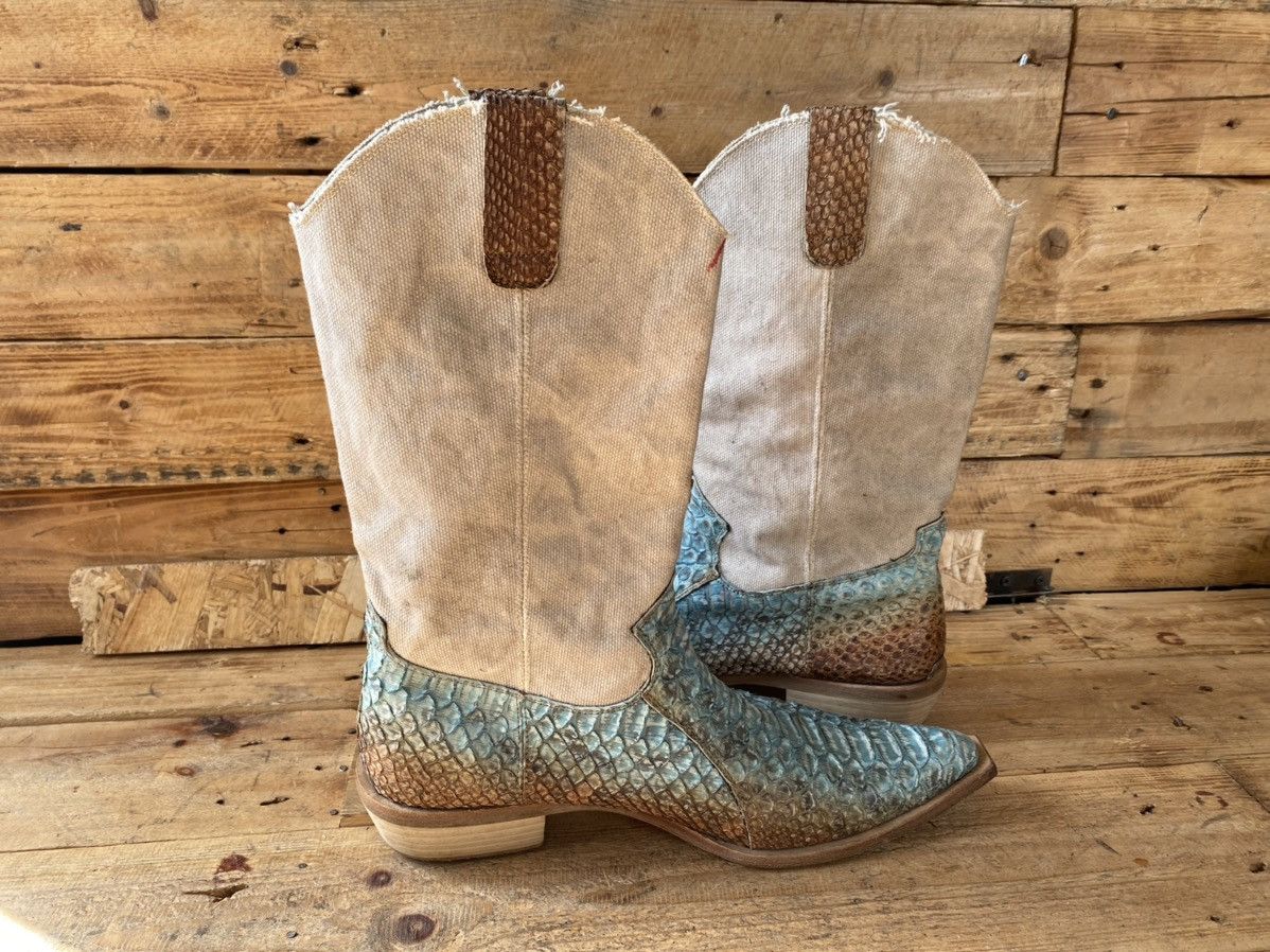 Roberto Cavalli Roberto cavali western cowboy boots,exotic python skin sz41 Size US 8 / EU 41 - 13 Thumbnail