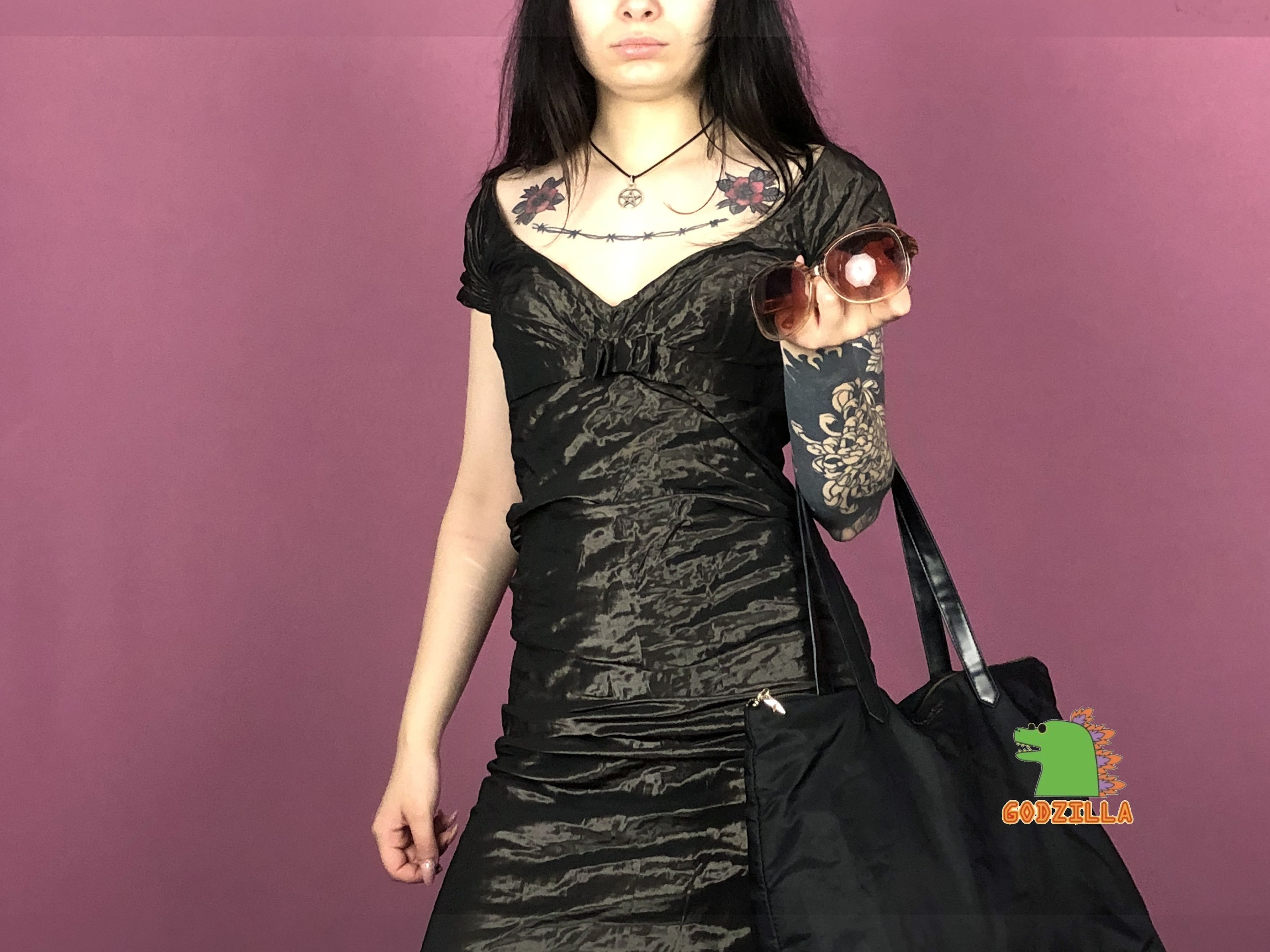 Designer × Hugo Boss Hugo Boss Vintage Women's Metal A-Line Dress - Size USA 4 Size S / US 4 / IT 40 - 4 Thumbnail