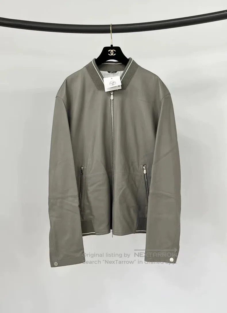 Hermes Hermes Men's baseball jacket with stand-up collar and zipp Size US XL / EU 56 / 4 - 1 Thumbnail