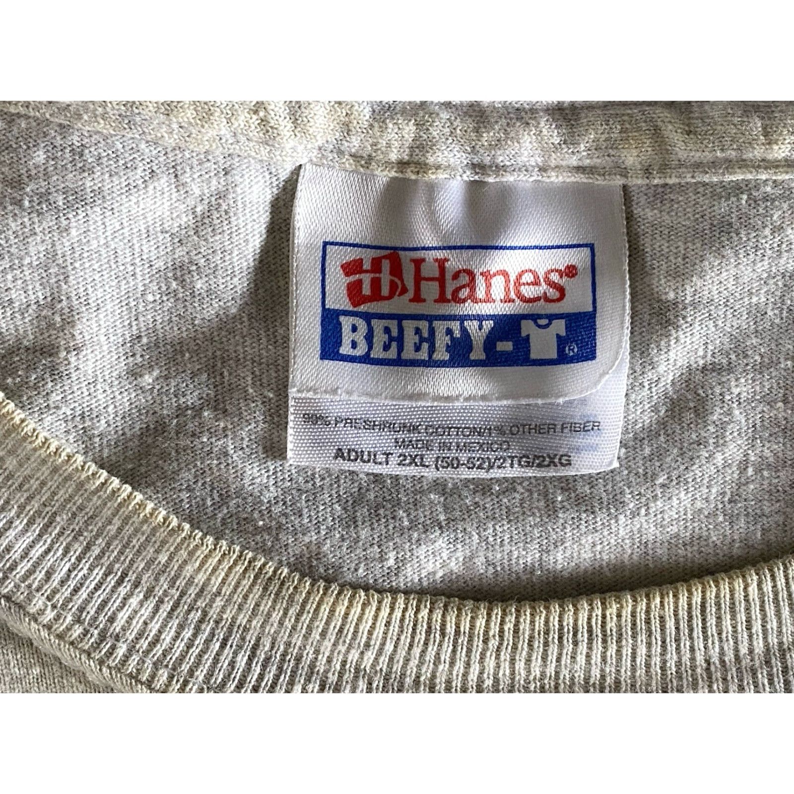 Hanes VINTAGE Hanes Beefy-T T-Shirt Adult 2XL Gray Men 90s Classic Grunge Pepsi Cola Birthplace New Bern NC Size US XXL / EU 58 / 5 - 5 Thumbnail