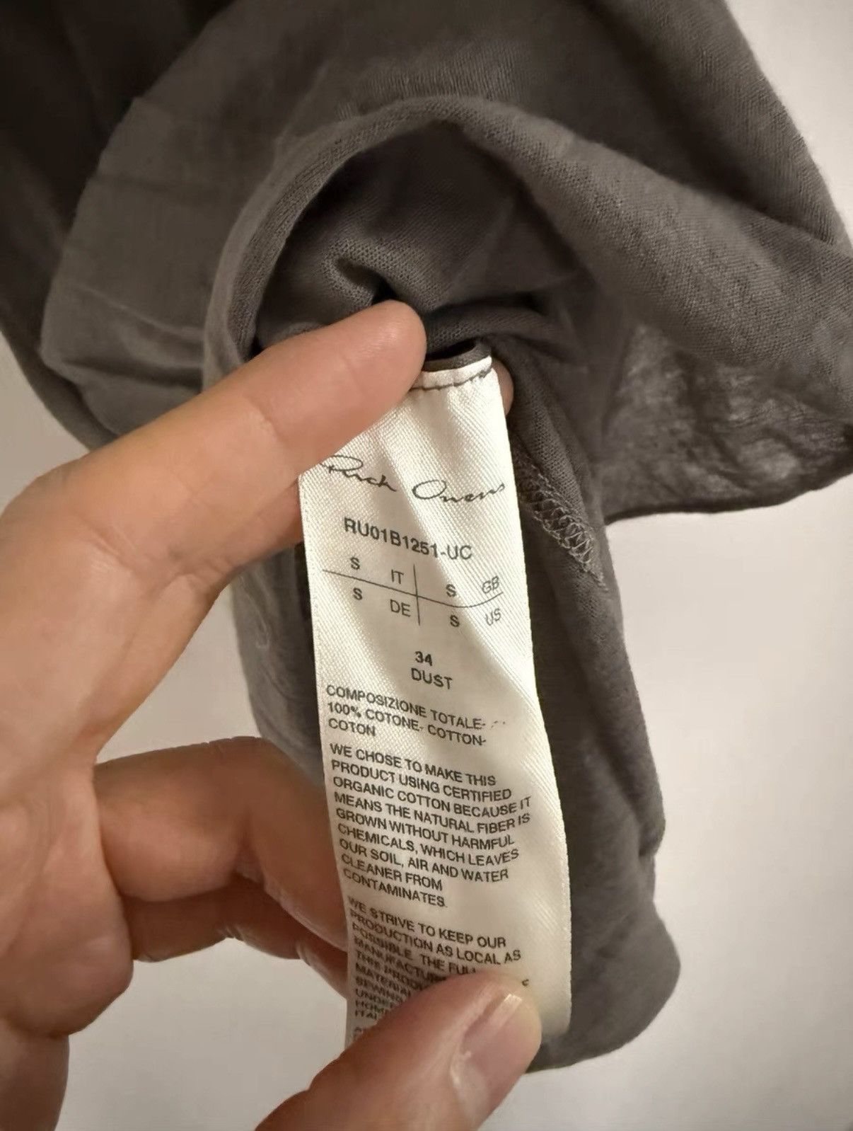 Rick Owens Rick Owens Mainline Men‘s T-Shirt Size US S / EU 44-46 / 1 - 2 Thumbnail