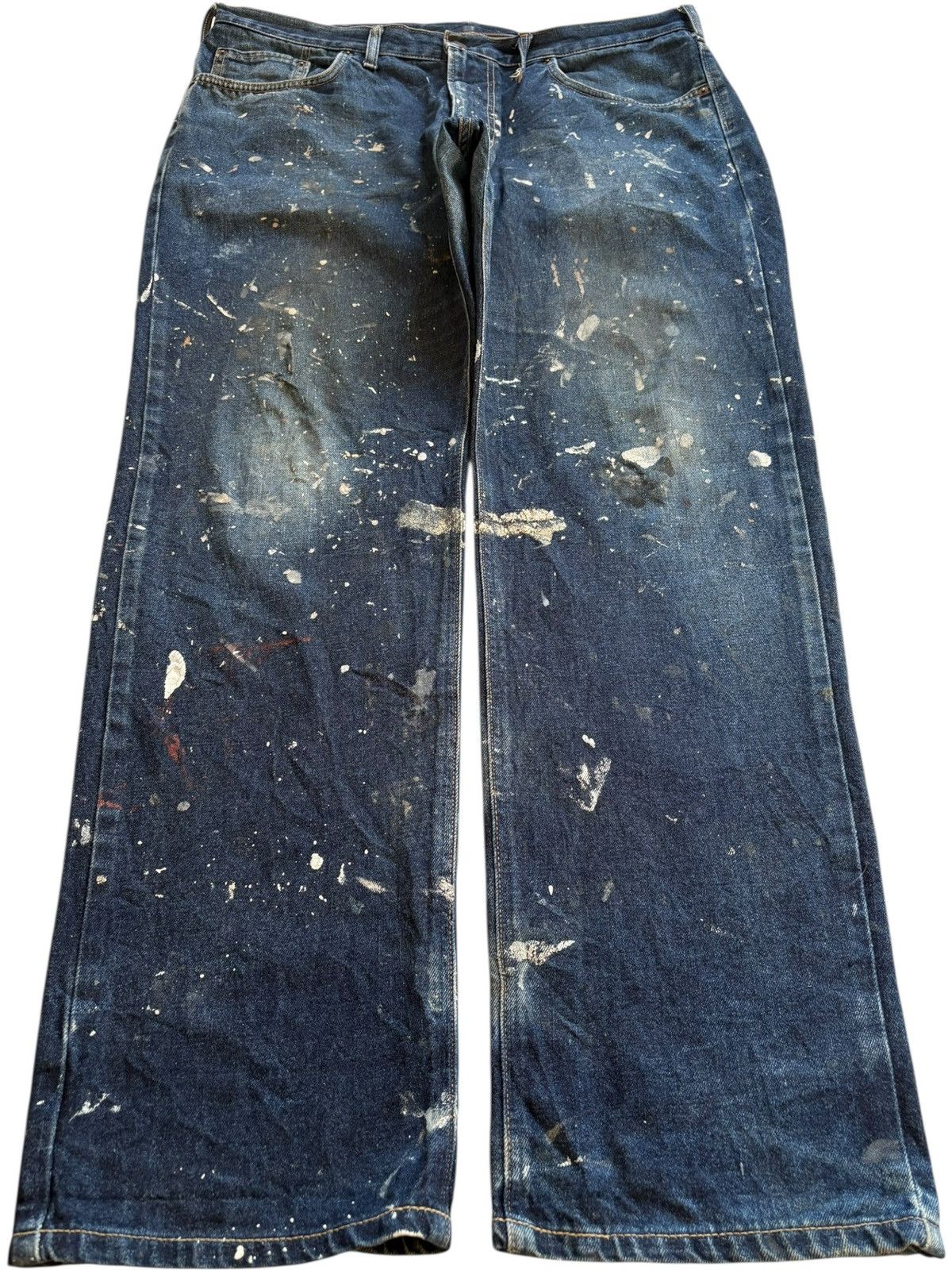 Vintage Edwin 404 Mud Wash Painted Loose Baggy Jeans