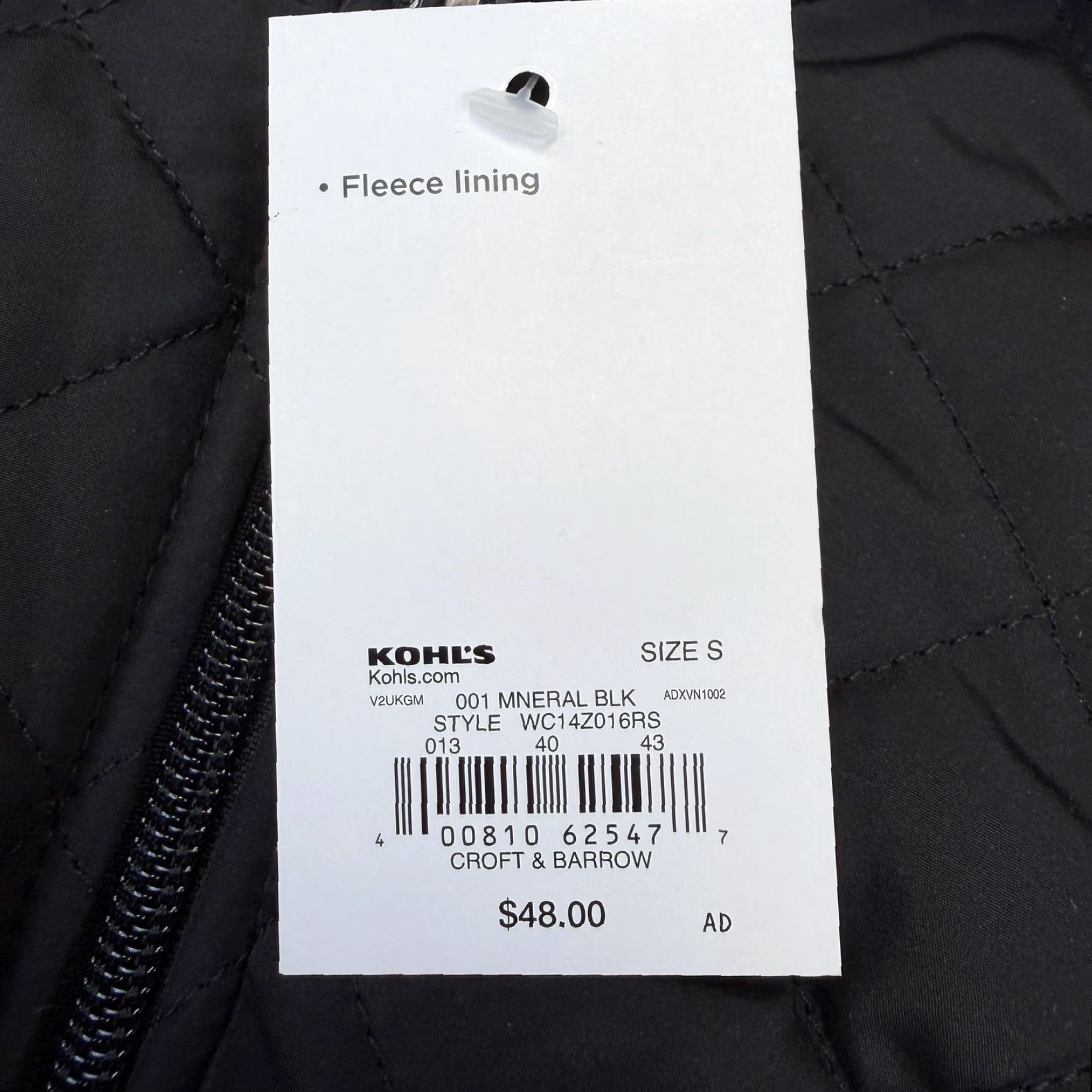 Croft & Barrow VINTAGE Croft & Barrow Vest Womens Small Black Quilted Fleece Lined Full Zip Pockets Size S / US 4 / IT 40 - 2 Thumbnail