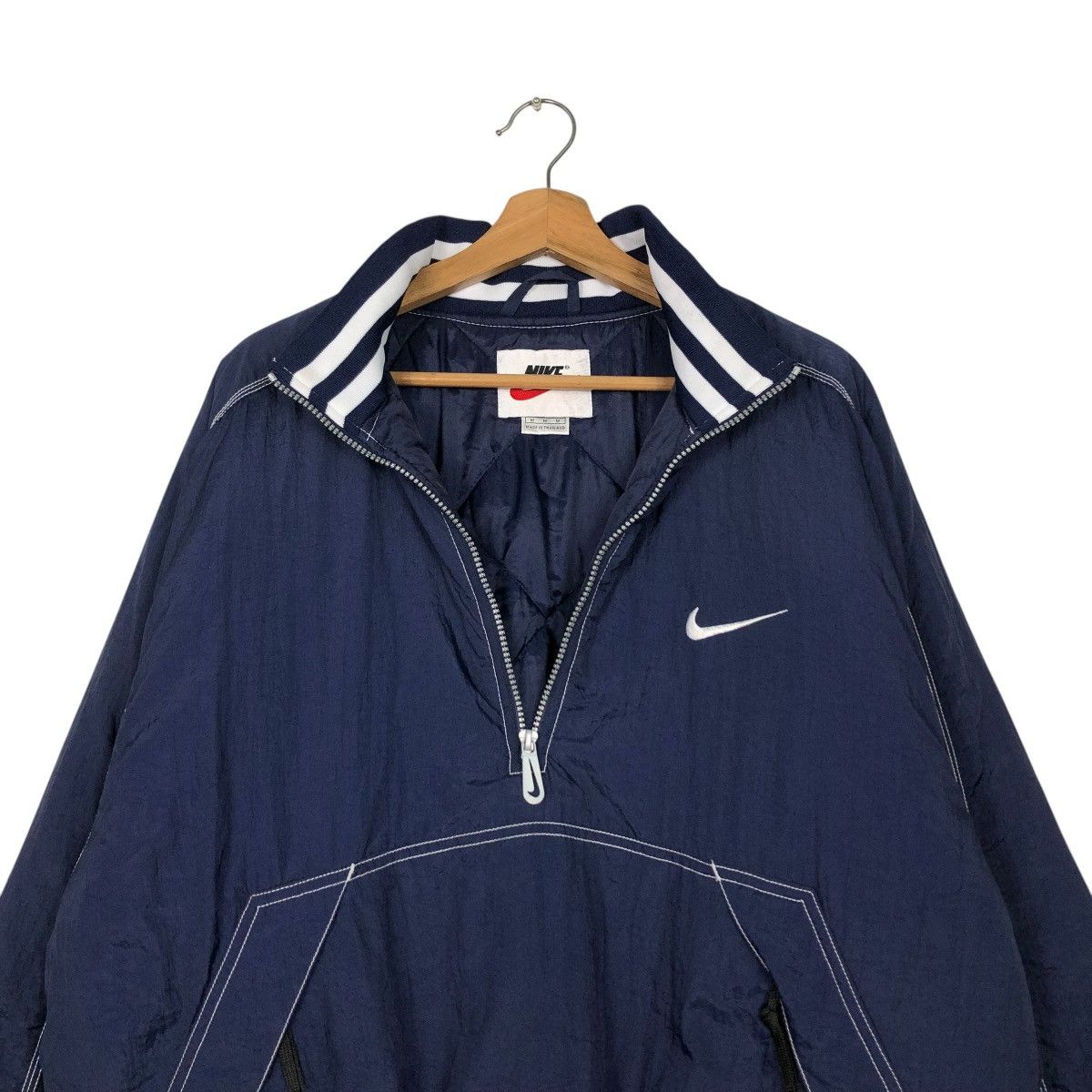 Nike 🔥VINTAGE BOMBER JACKET NIKE HALF ZIPPER BIG SWOOSH Size US M / EU 48-50 / 2 - 14 Thumbnail