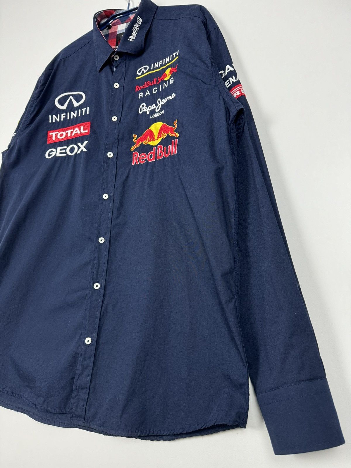Red Bull Red Bull Button Up Patch Long Sleeve Multi Sponsor Shirt Size US XL / EU 56 / 4 - 5 Thumbnail