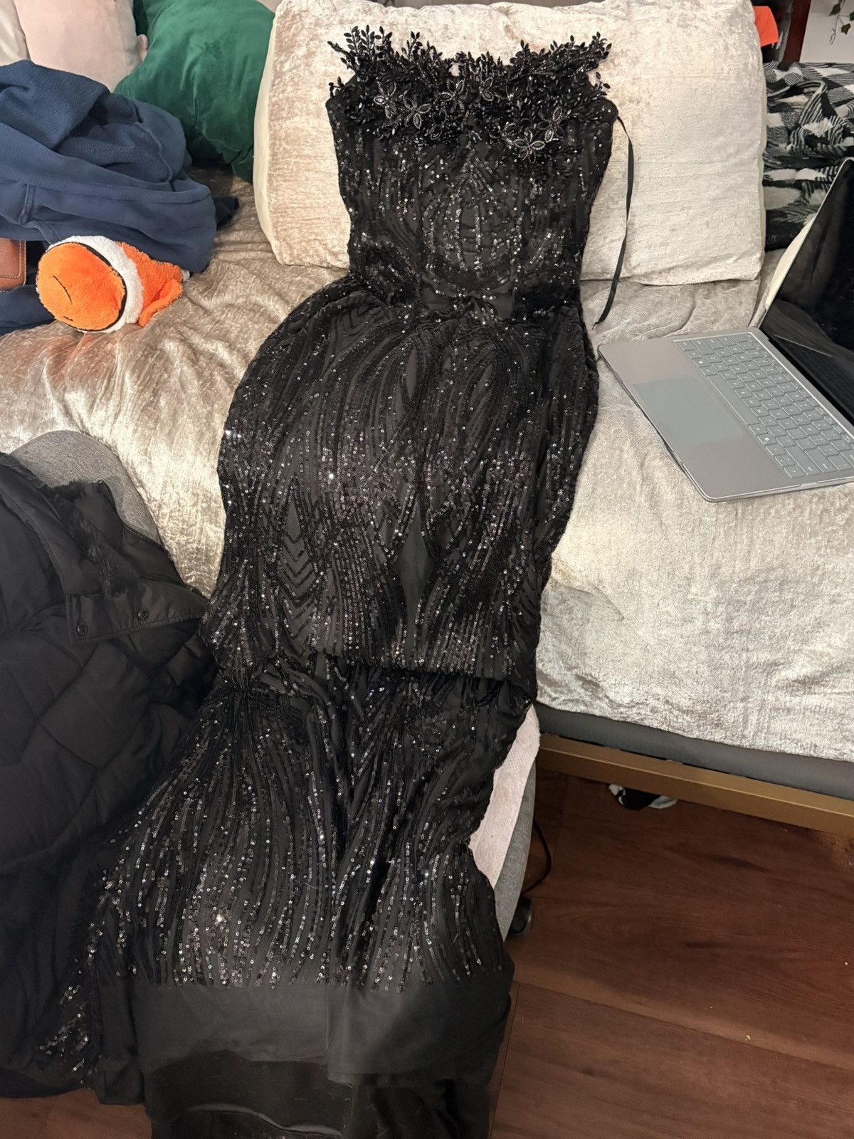 Other Black prom dress with blinged out corset Size M / US 6-8 / IT 42-44 - 5 Thumbnail