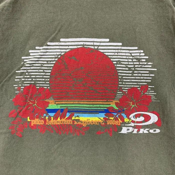 Vintage Vintage PIKO HAWAII SUNRISE Surf Longboard Tee Shirt Top Size US L / EU 52-54 / 3 - 5 Thumbnail