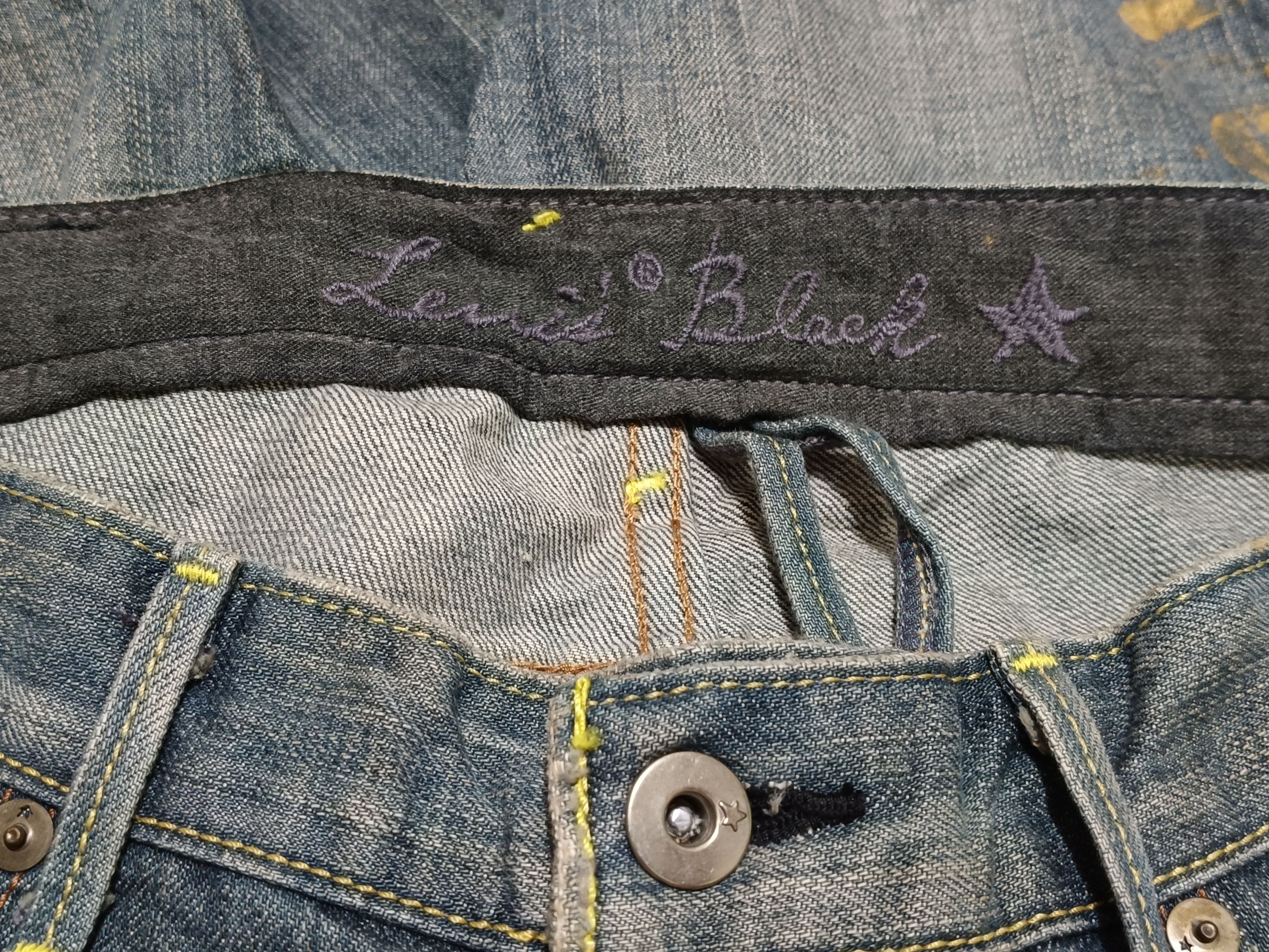 Levi's Levi's Black Star Slim Fit Low Rise Gold Paint Splash Size US 30 / EU 46 - 9 Thumbnail
