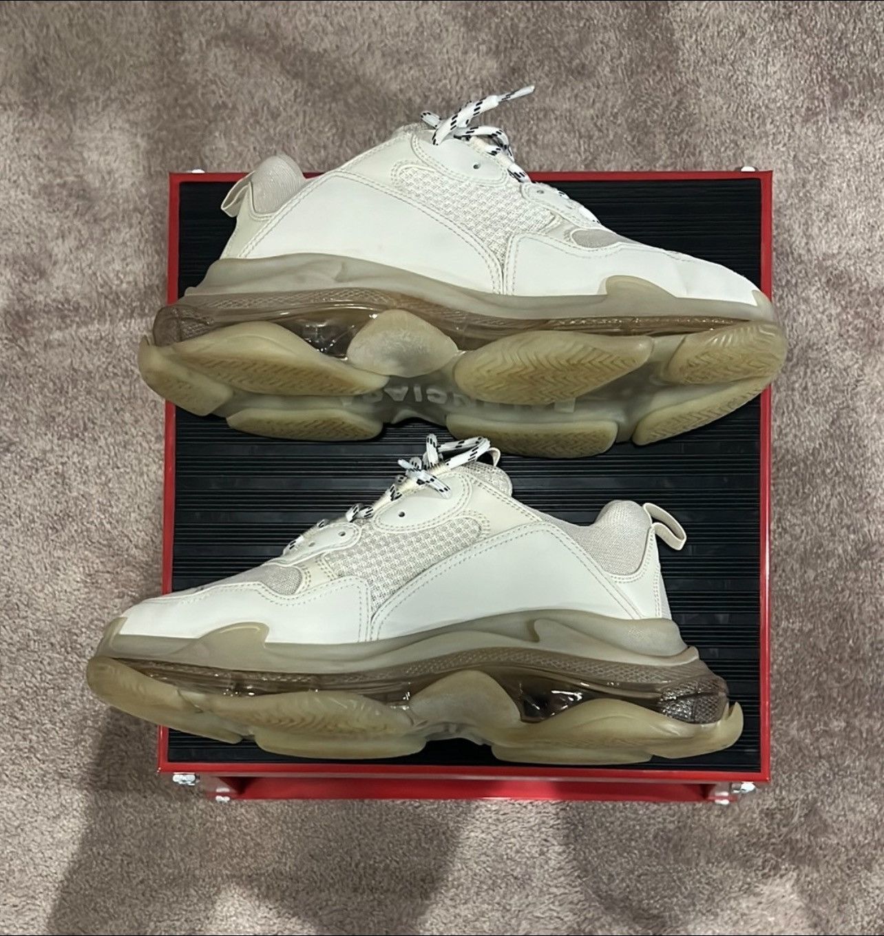 Balenciaga Balenciaga Triple S Sneakers Clear Sole - Off White Size 44 Size US 11 / EU 44 - 2 Thumbnail