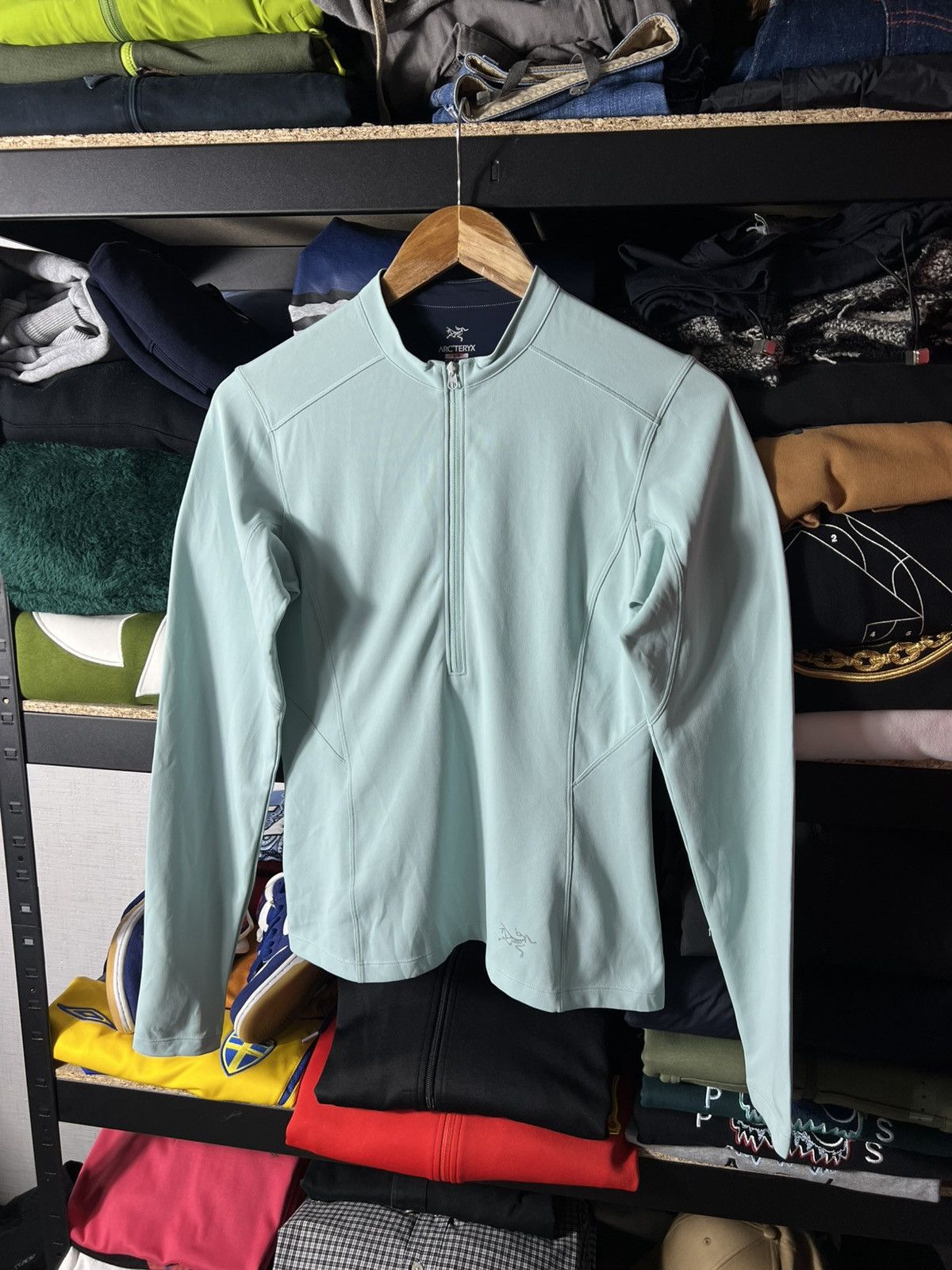 Arc'teryx 💎 Arc’teryx Women’s Lightweight 1/2 Zip Pullover Light Blue Size S / US 4 / IT 40 - 1 Thumbnail