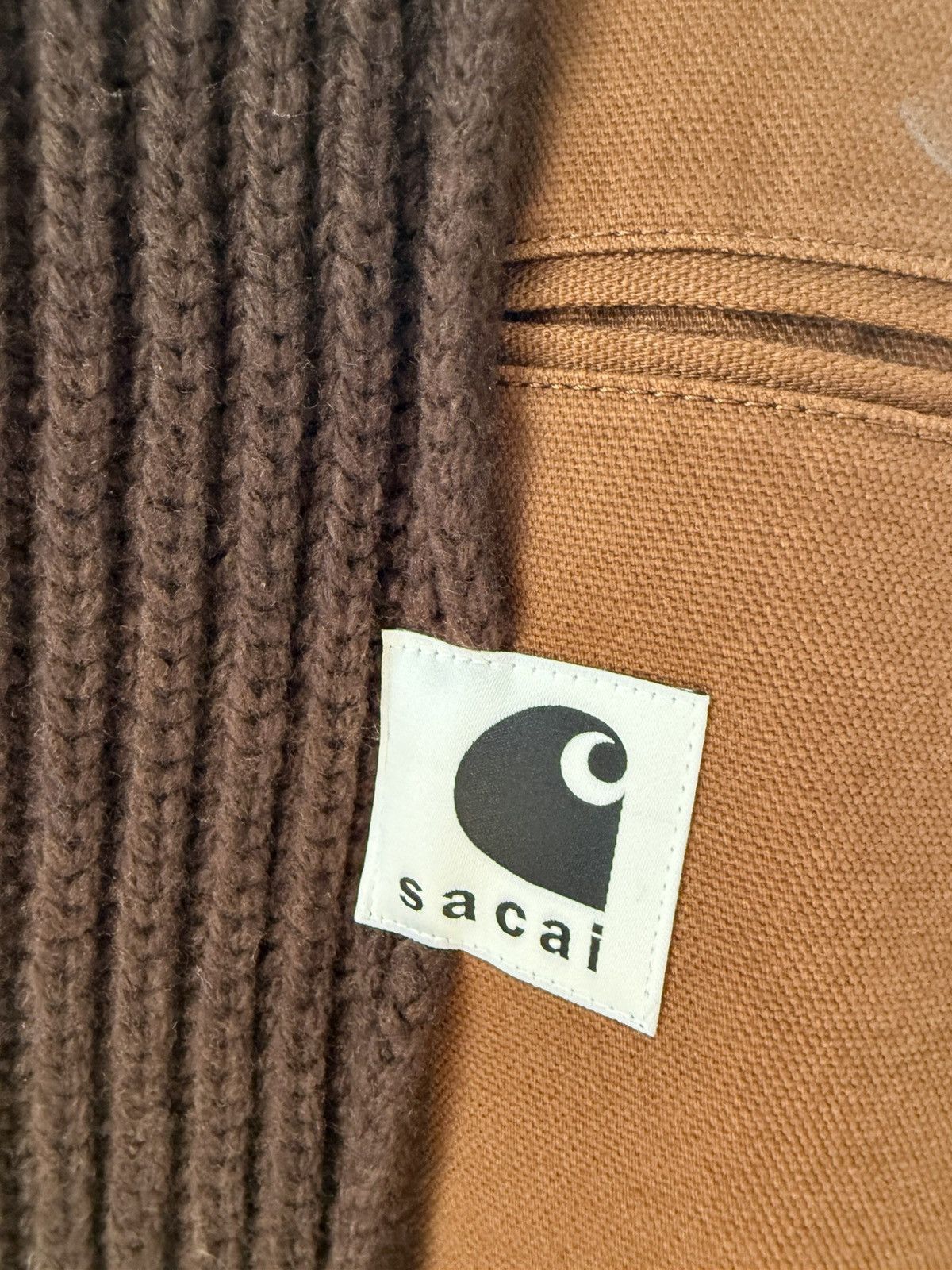 Carhartt Wip × Sacai Carhartt WIP x Sacai Wool Knit Blouson Size US XL / EU 56 / 4 - 4 Thumbnail