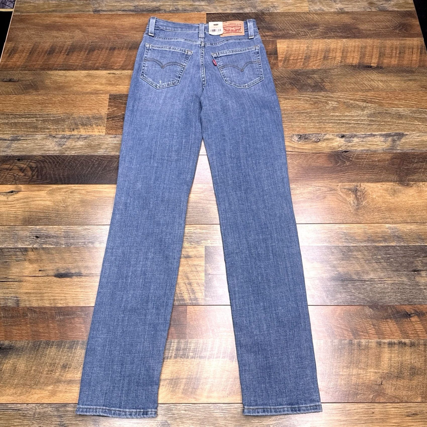 Levi's Levi's 724 High Rise Slim Straight Jeans Womens 25 Stretch Distressed 25x32 New Size 42" / US 20 - 3 Thumbnail