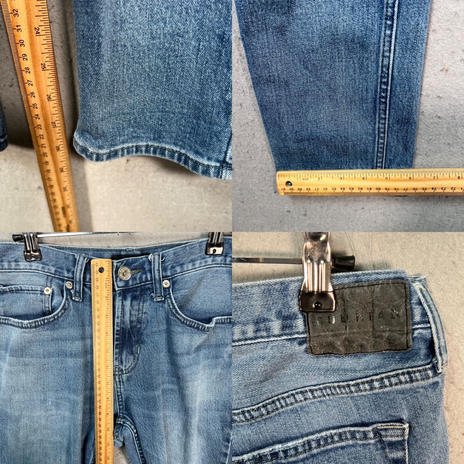 Denime Bullhead Jeans Mens 31 x 30 Denim Skinny Distressed Blue Denim Jeans Size US 31 - 8 Thumbnail