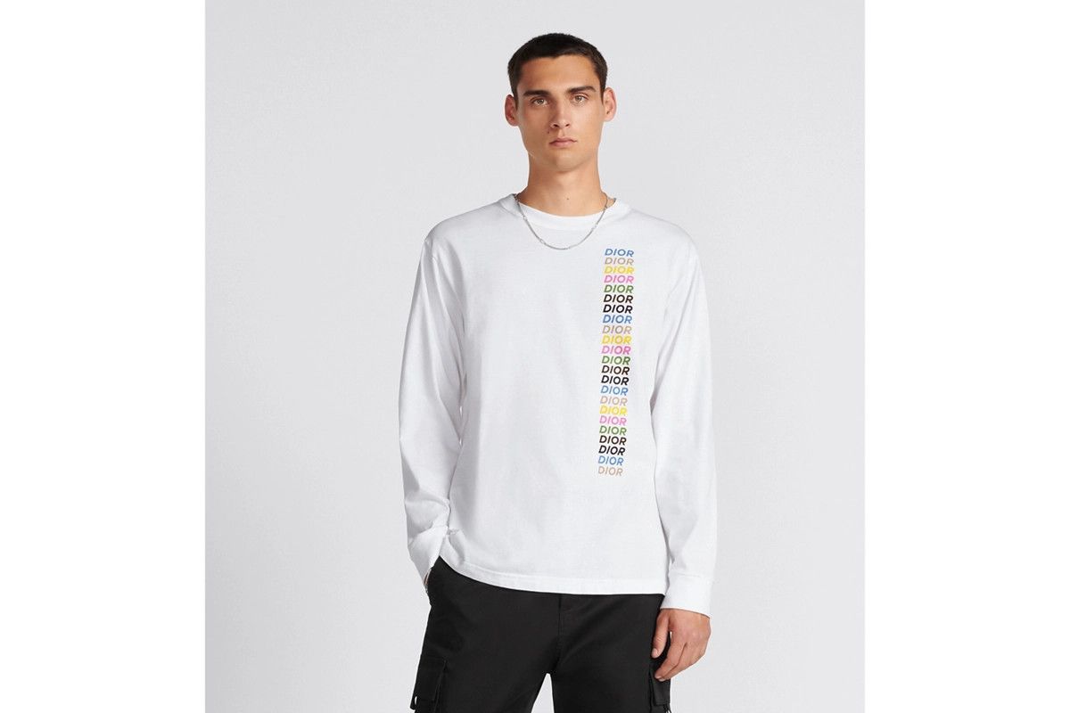 Dior o1bcso1str0225 Relaxed-Fit Long-Sleeved T-Shirt in White Size US XL / EU 56 / 4 - 4 Thumbnail