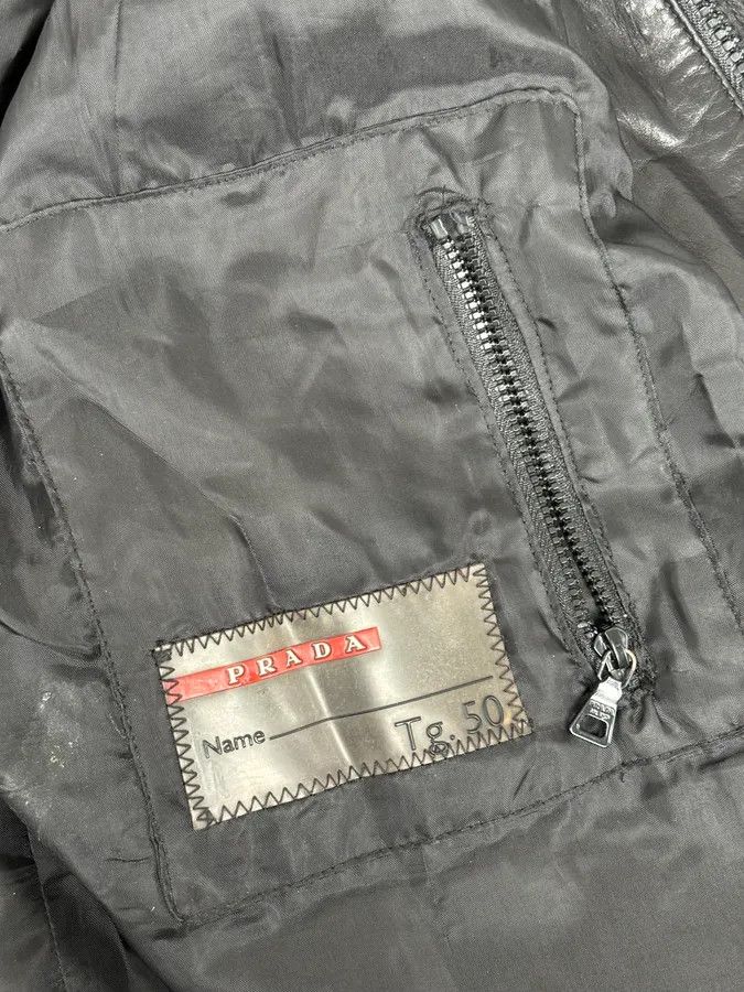 Prada AW2009 Prada Black Padded Leather Biker Jacket Size US M / EU 48-50 / 2 - 10 Thumbnail