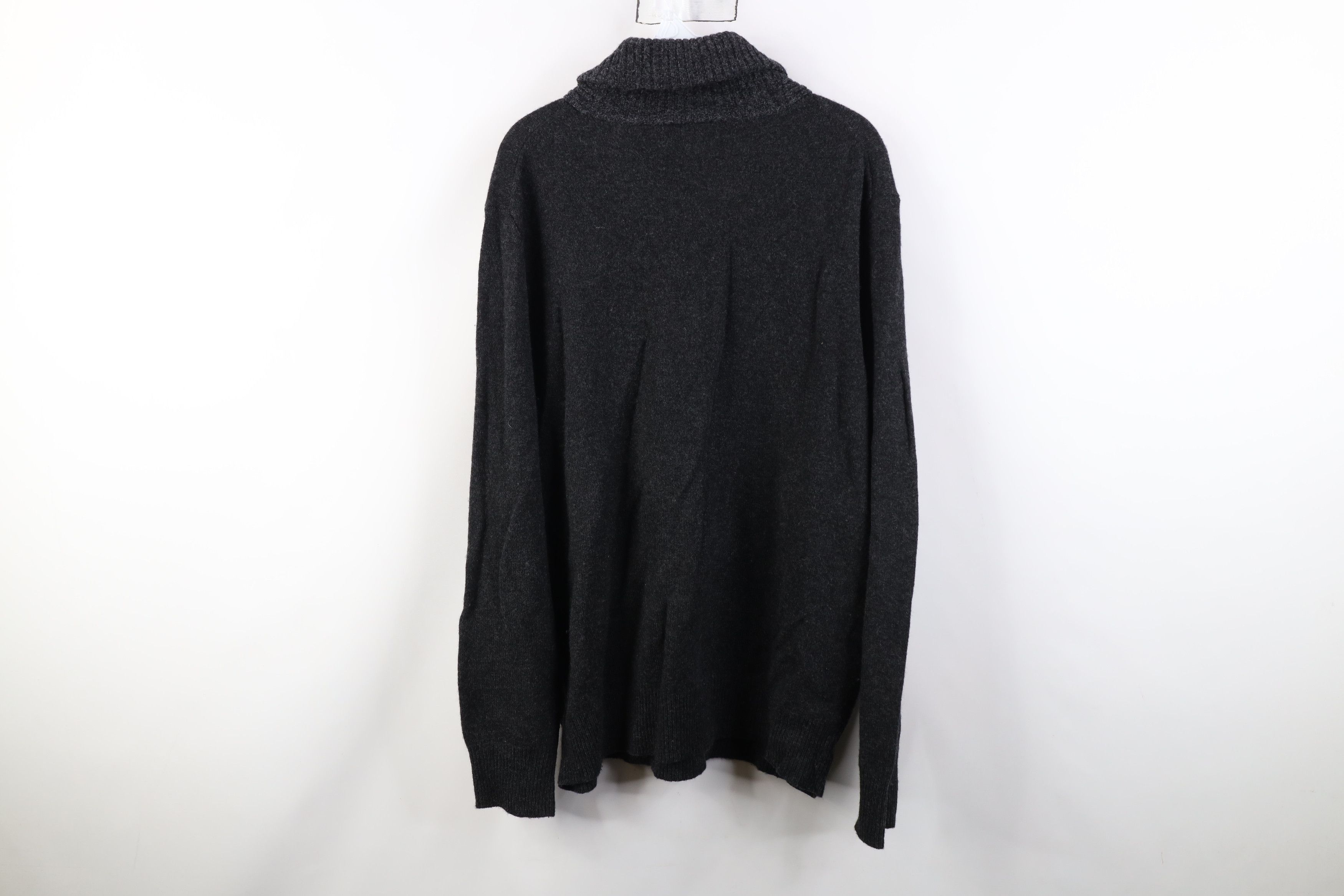 J.Crew J Crew Lambswool Knit Shawl Henley Sweater Charcoal Gray Size US L / EU 52-54 / 3 - 10 Thumbnail