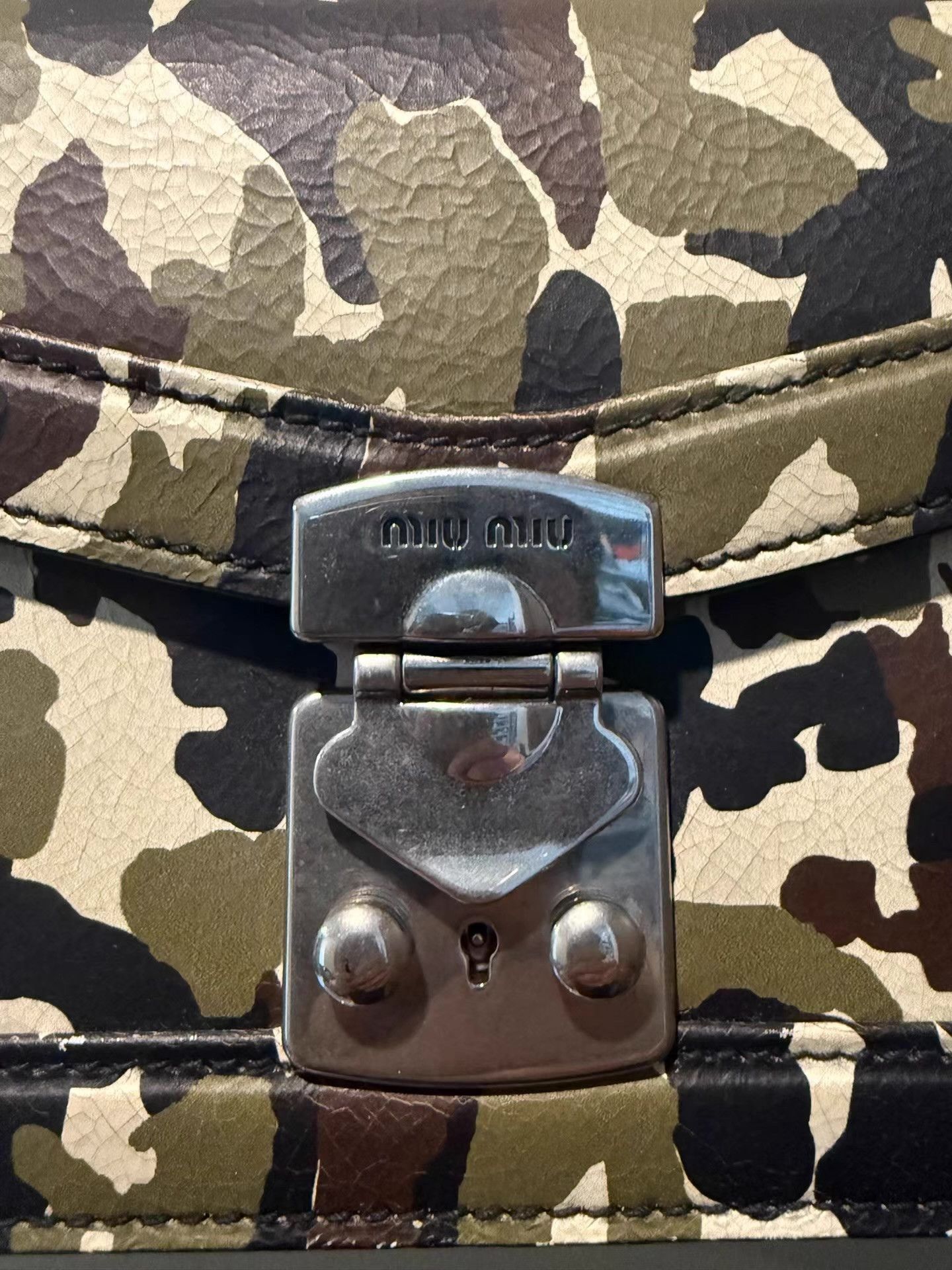 Miu Miu Multi Camouflage Chain Strap Crossbody Bag Size ONE SIZE - 7 Thumbnail